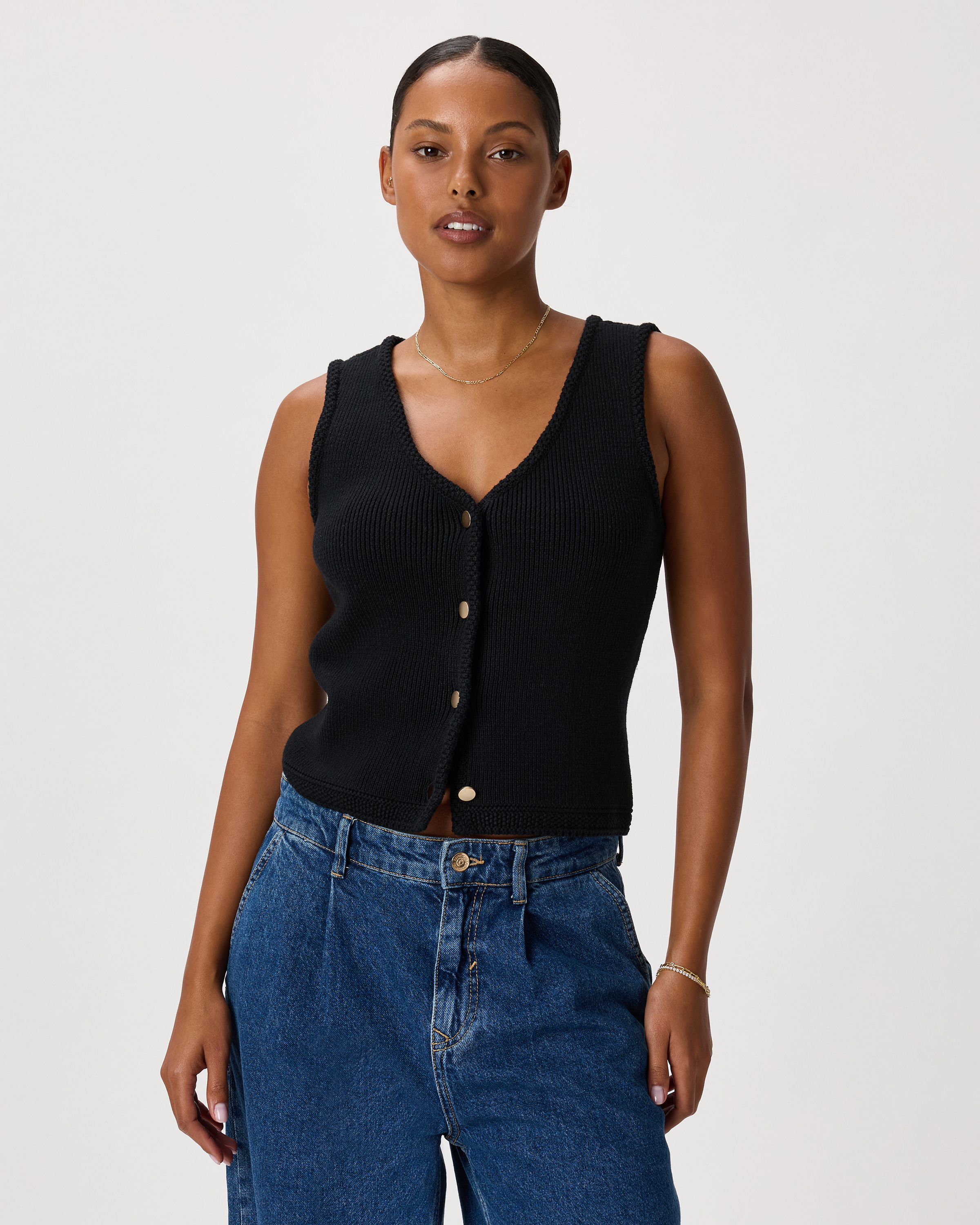 100% Organic Cotton Sweater Vest Tank