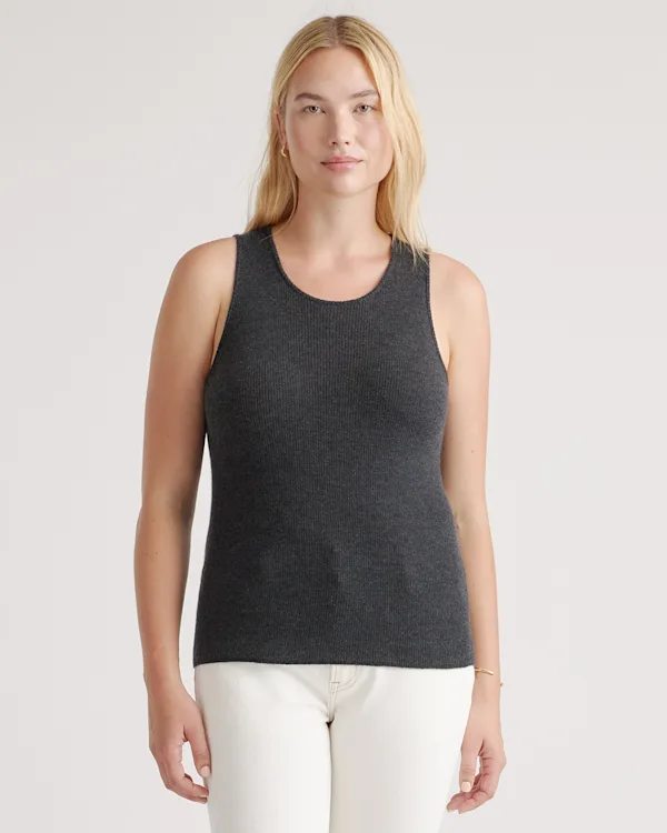 Featherweight Cashmere Ribbed Tank