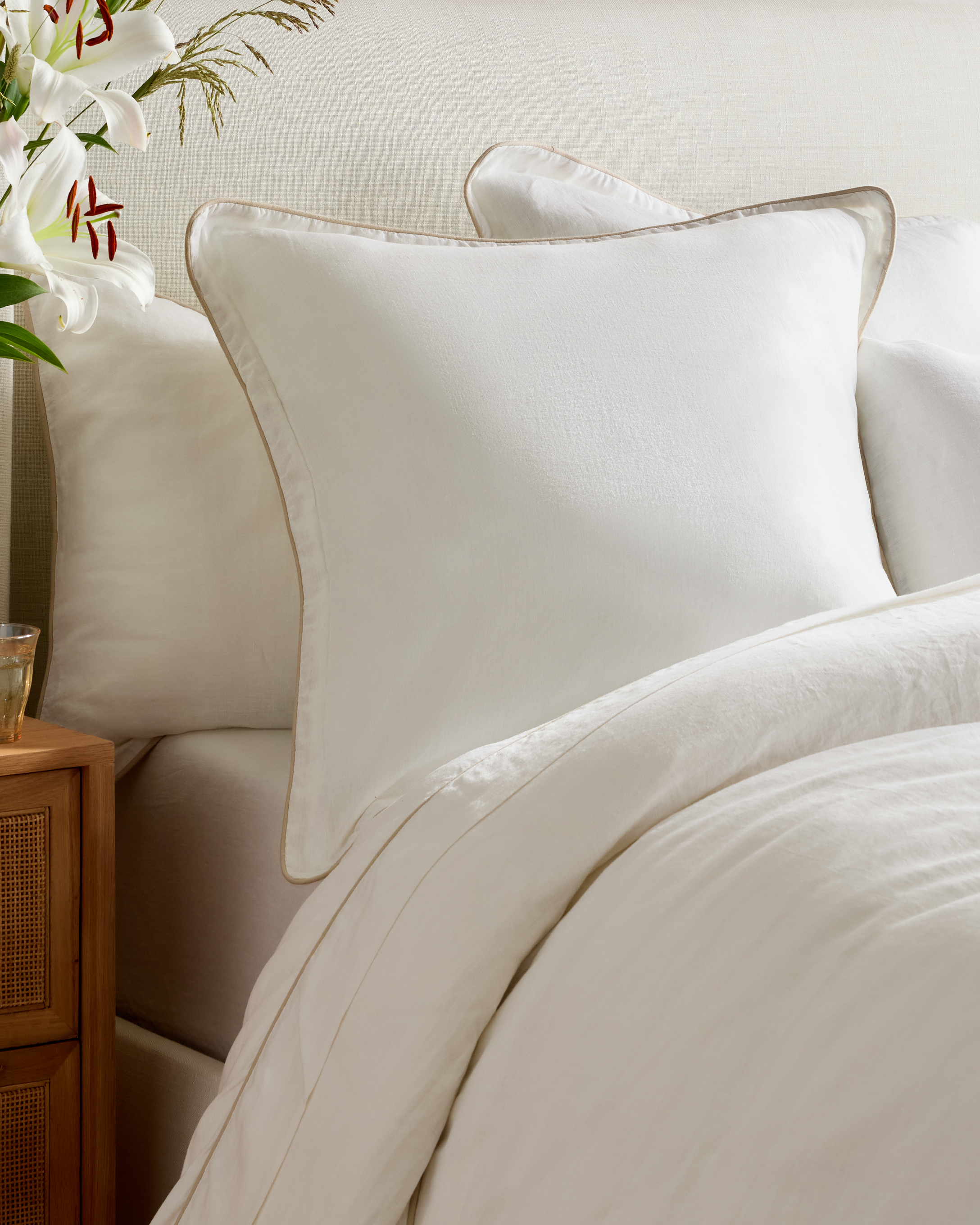 European Linen Piped Euro Sham - thumbnail 8