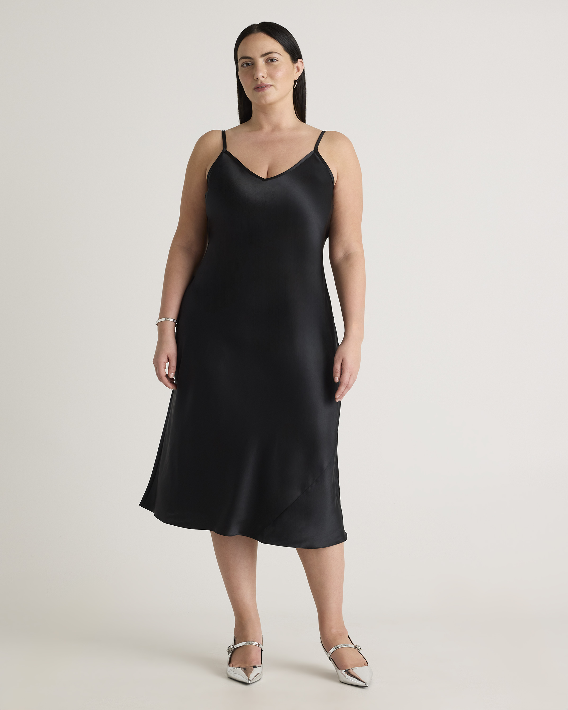 Shop Quince Women's Slip Dress In Black