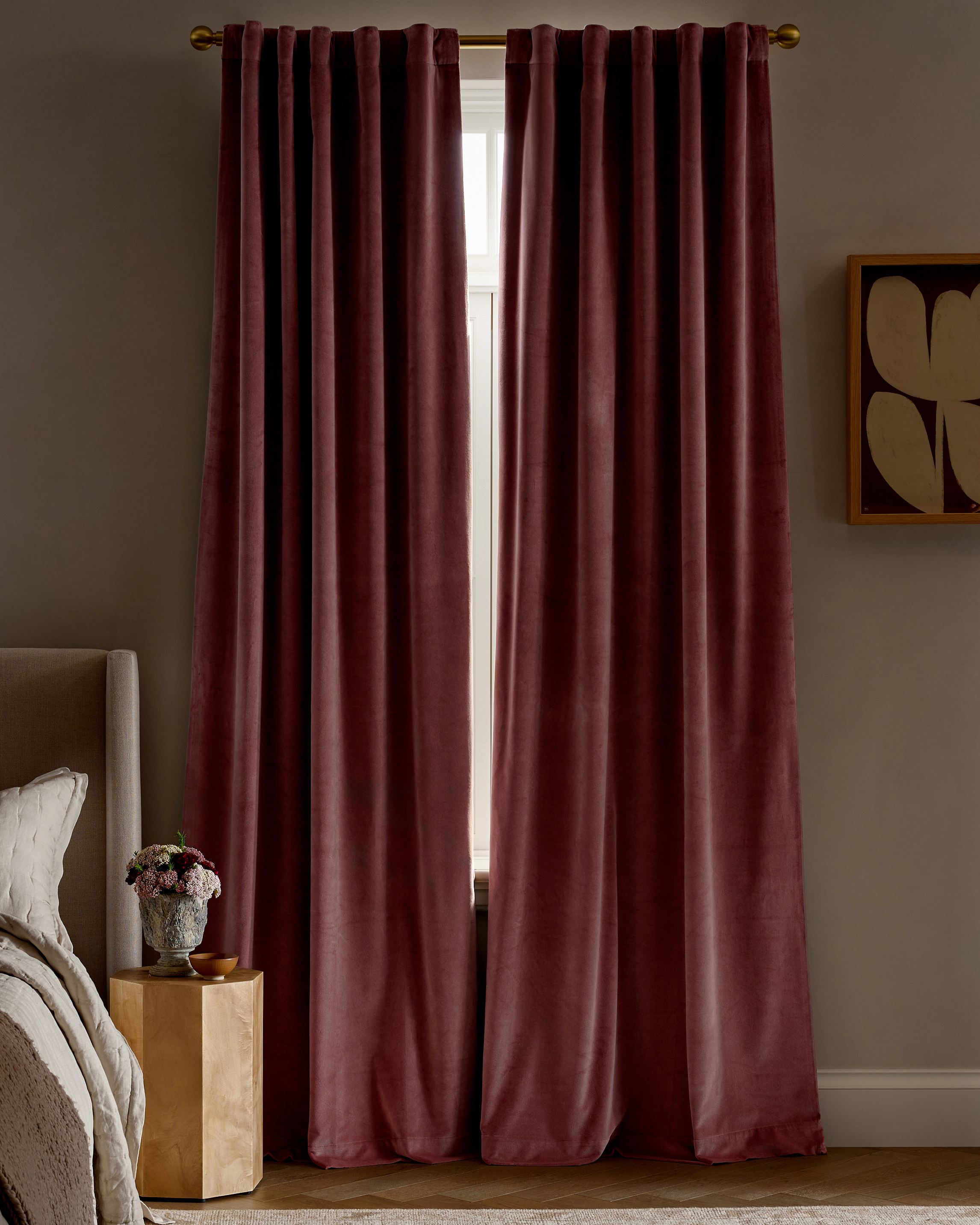Cotton Velvet True Blackout Curtain - Single Panel