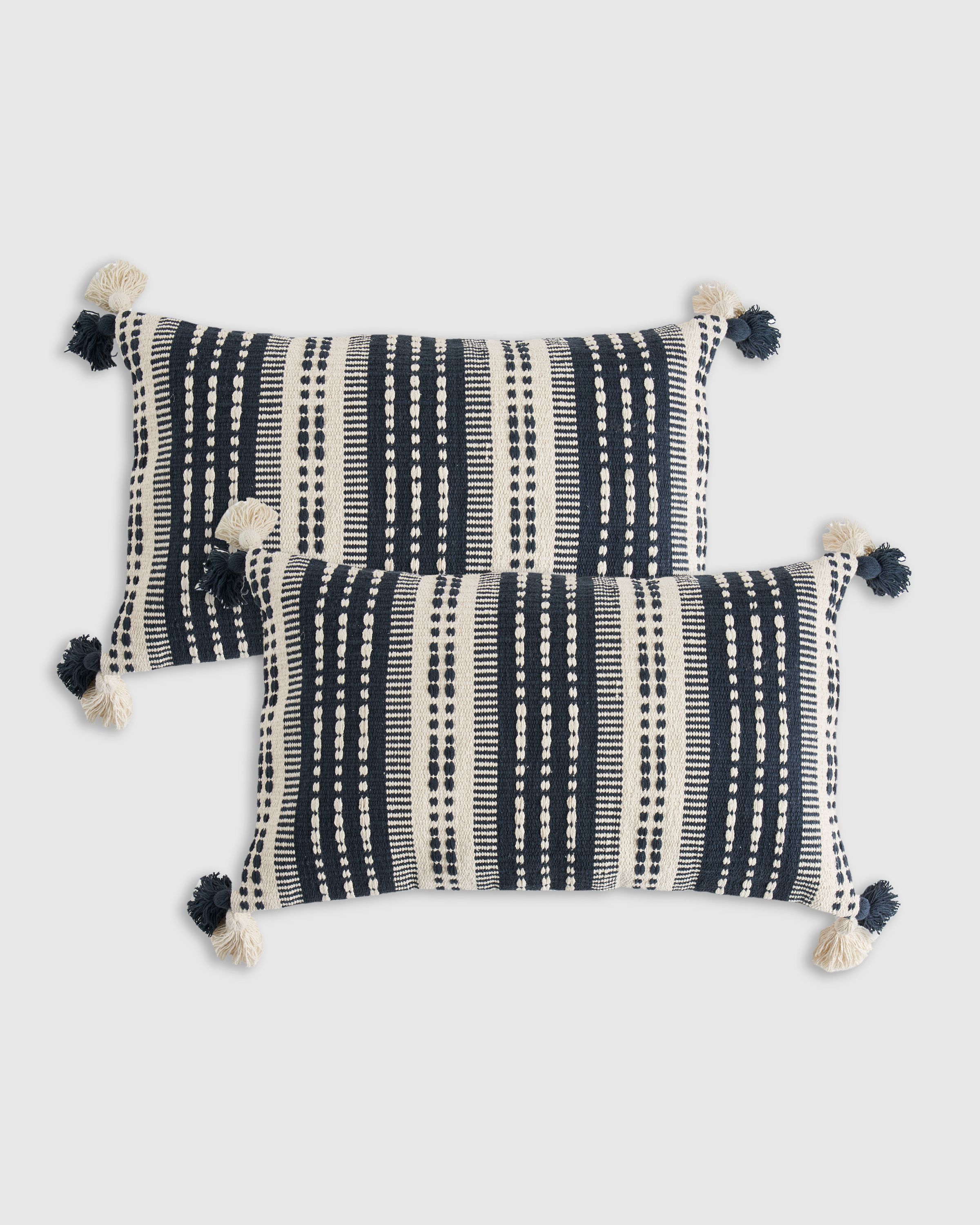 Shop Quince Rowe Pillow Cover Set Of 2 In Navy