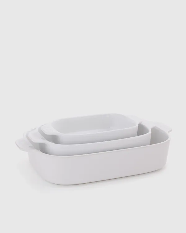Stoneware Rectangular Baking Dishes, Set of 3 by STAUB
