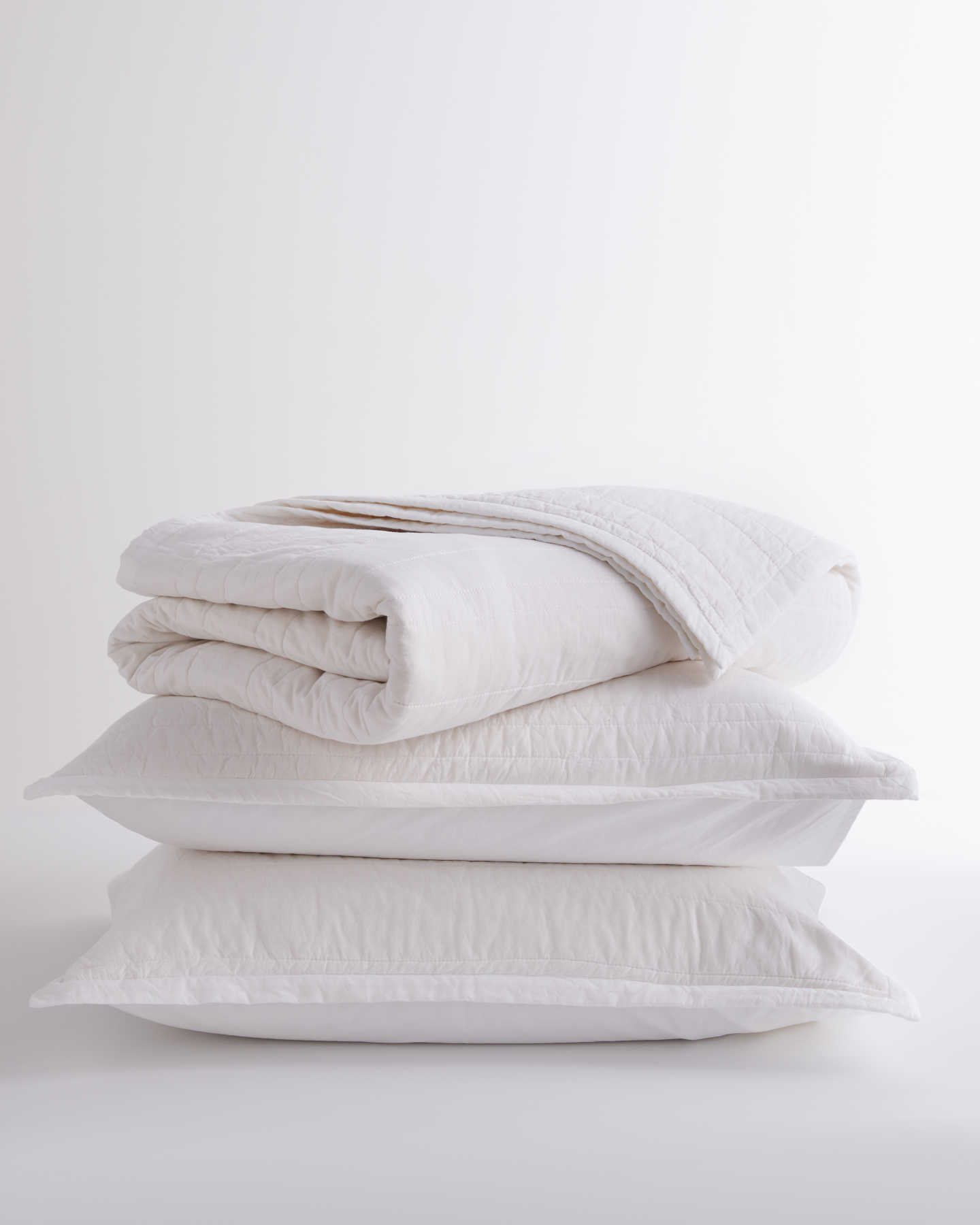 100% Organic Cotton Quilt Set - White - 0