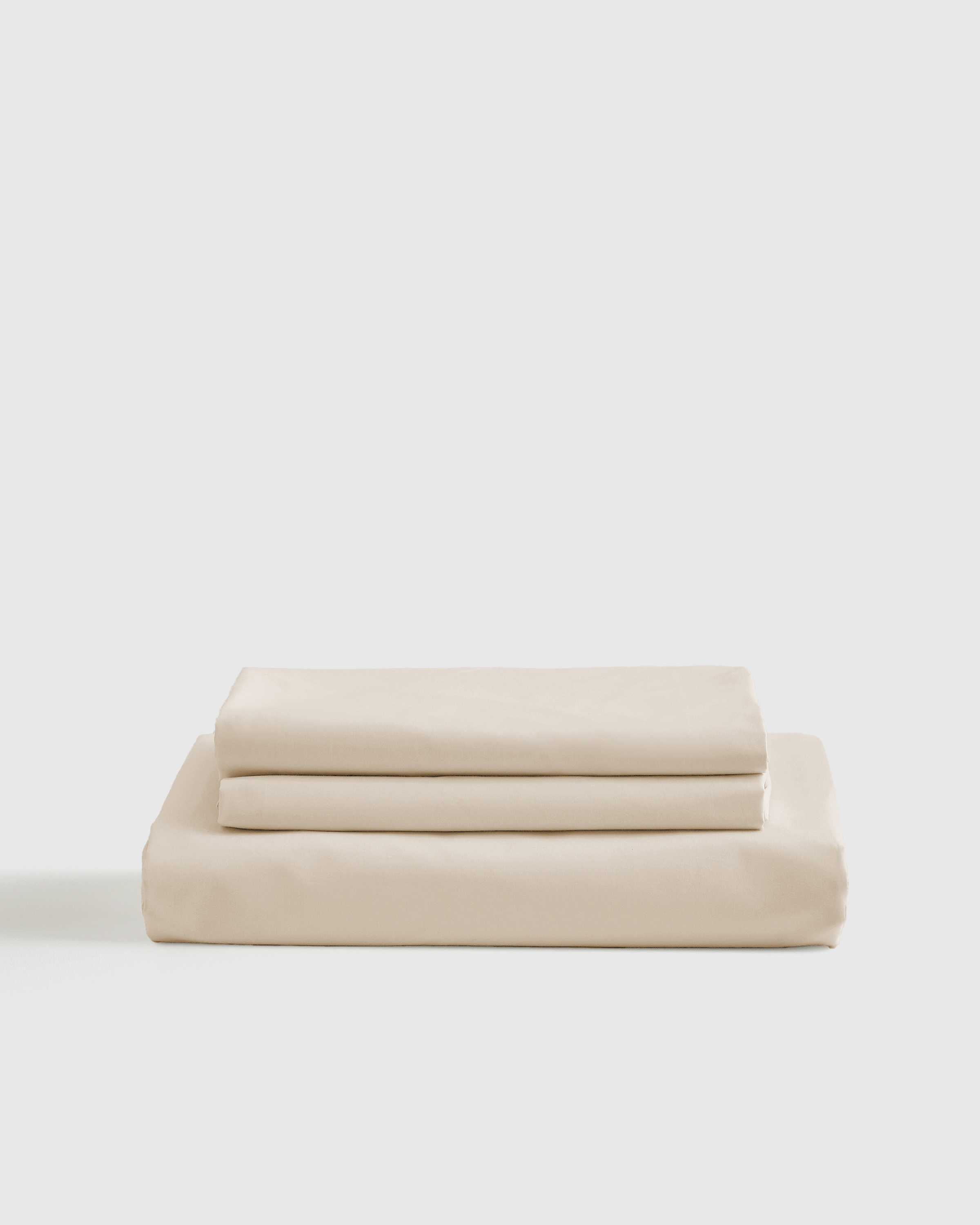 Classic Organic Percale Fitted Sheet Set in Ivory