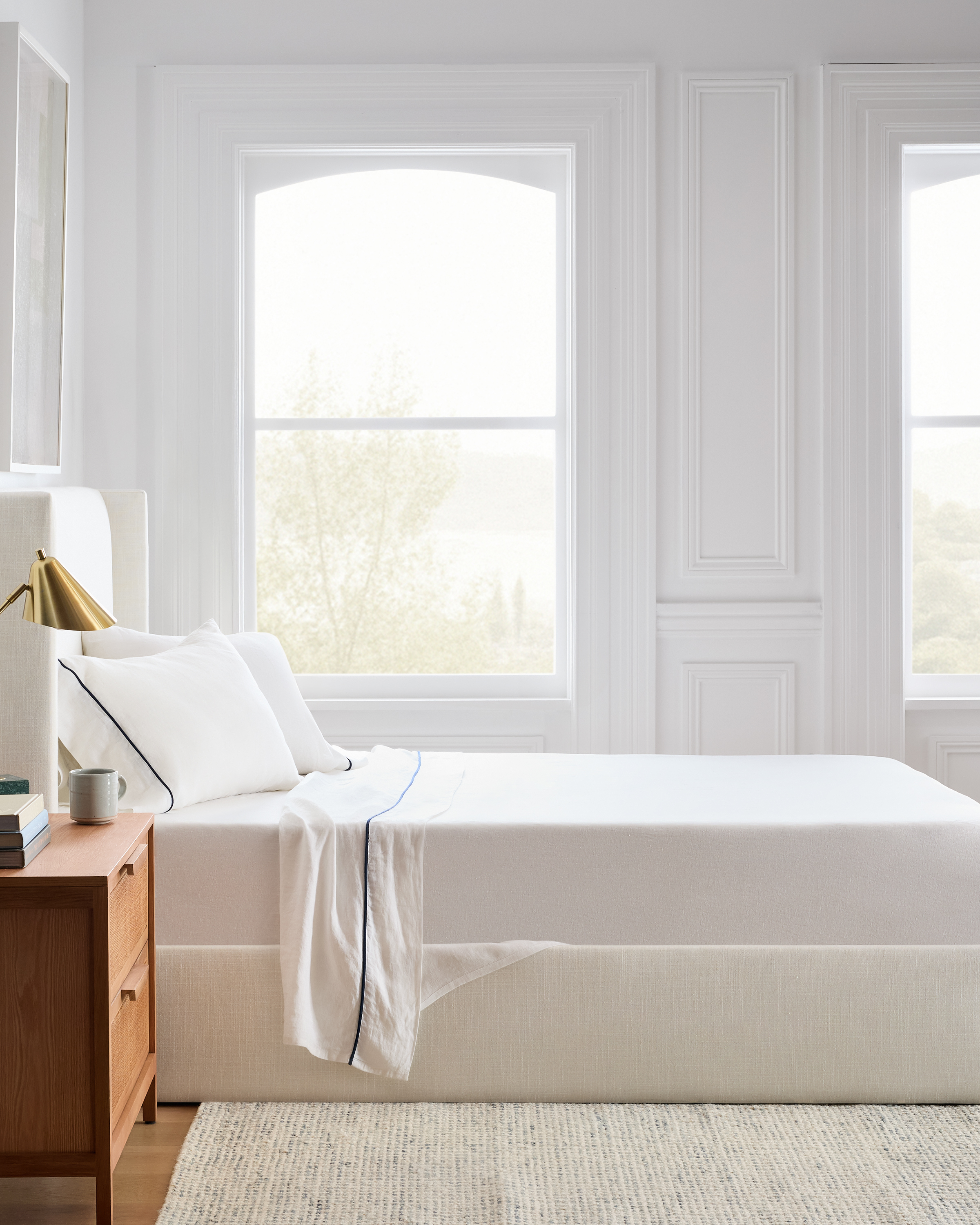 European Linen Piped Sheet Set - thumbnail 5