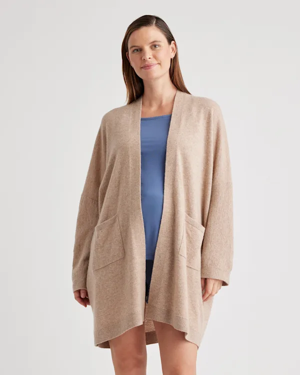 Mongolian Cashmere Maternity & Nursing Cocoon Cardigan