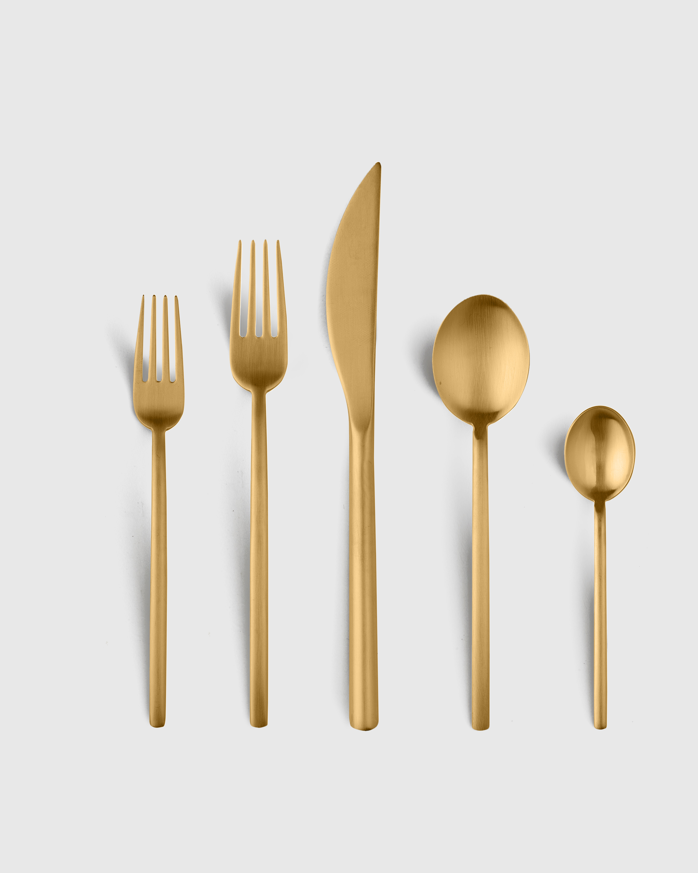 Quince Due Flatware 20-pc Set In Brushed Gold