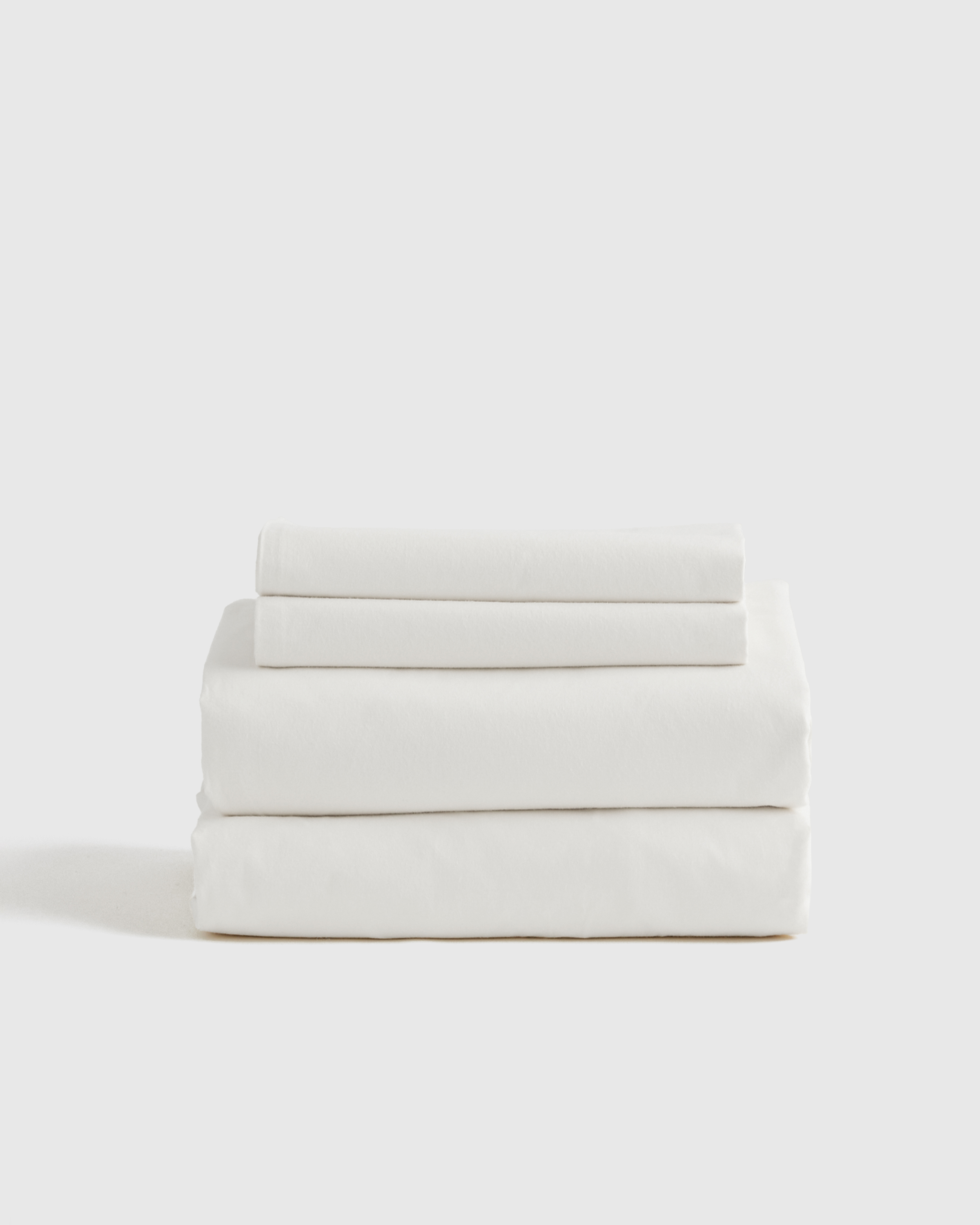 Organic Brushed Cotton Sheet Set in White