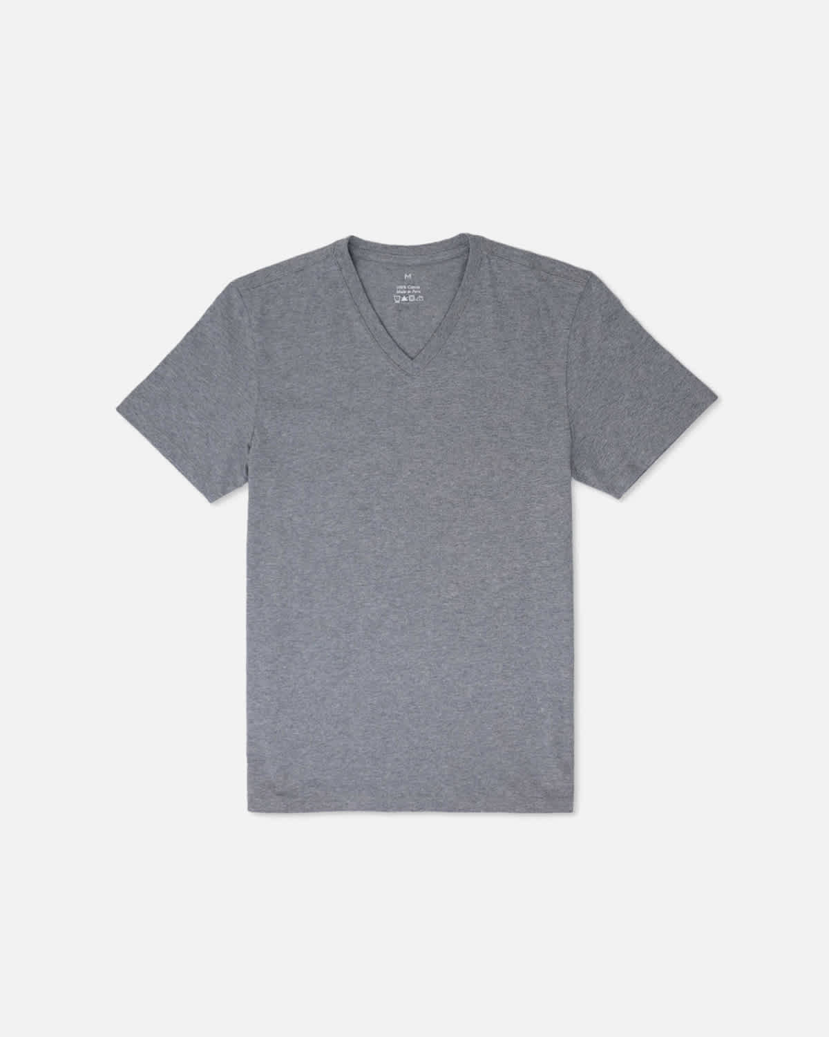 Luxe Touch Organic V-Neck Tee - Heather Grey