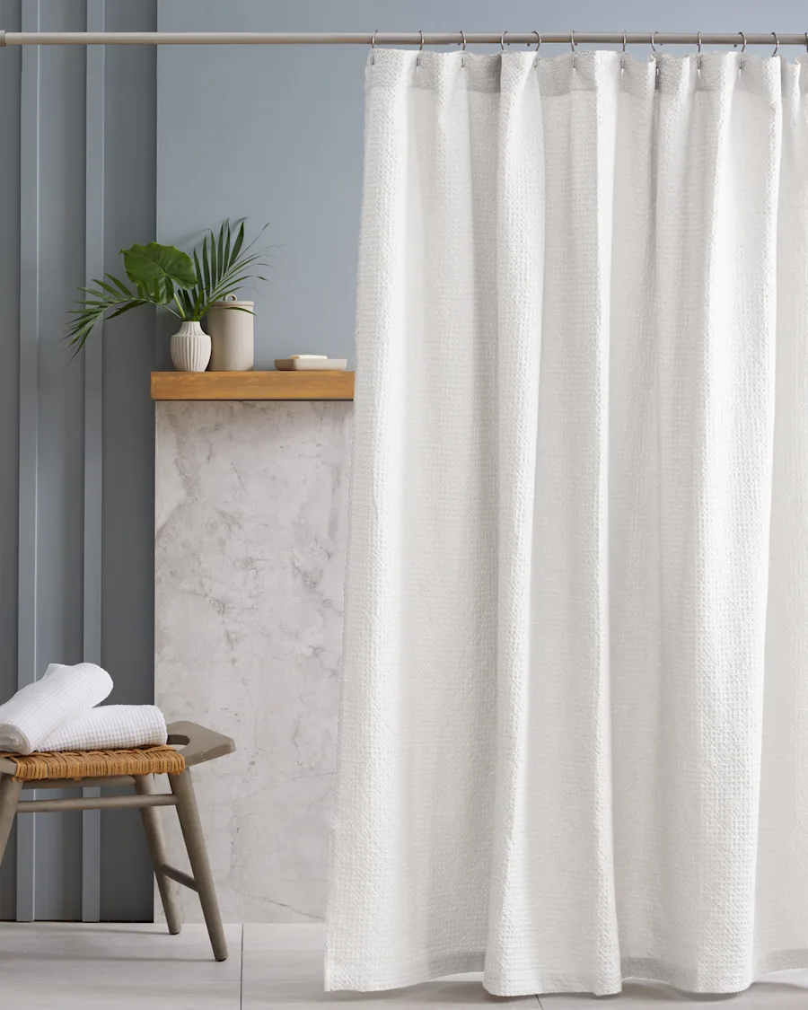 ShowerCurtainWaffle White 492