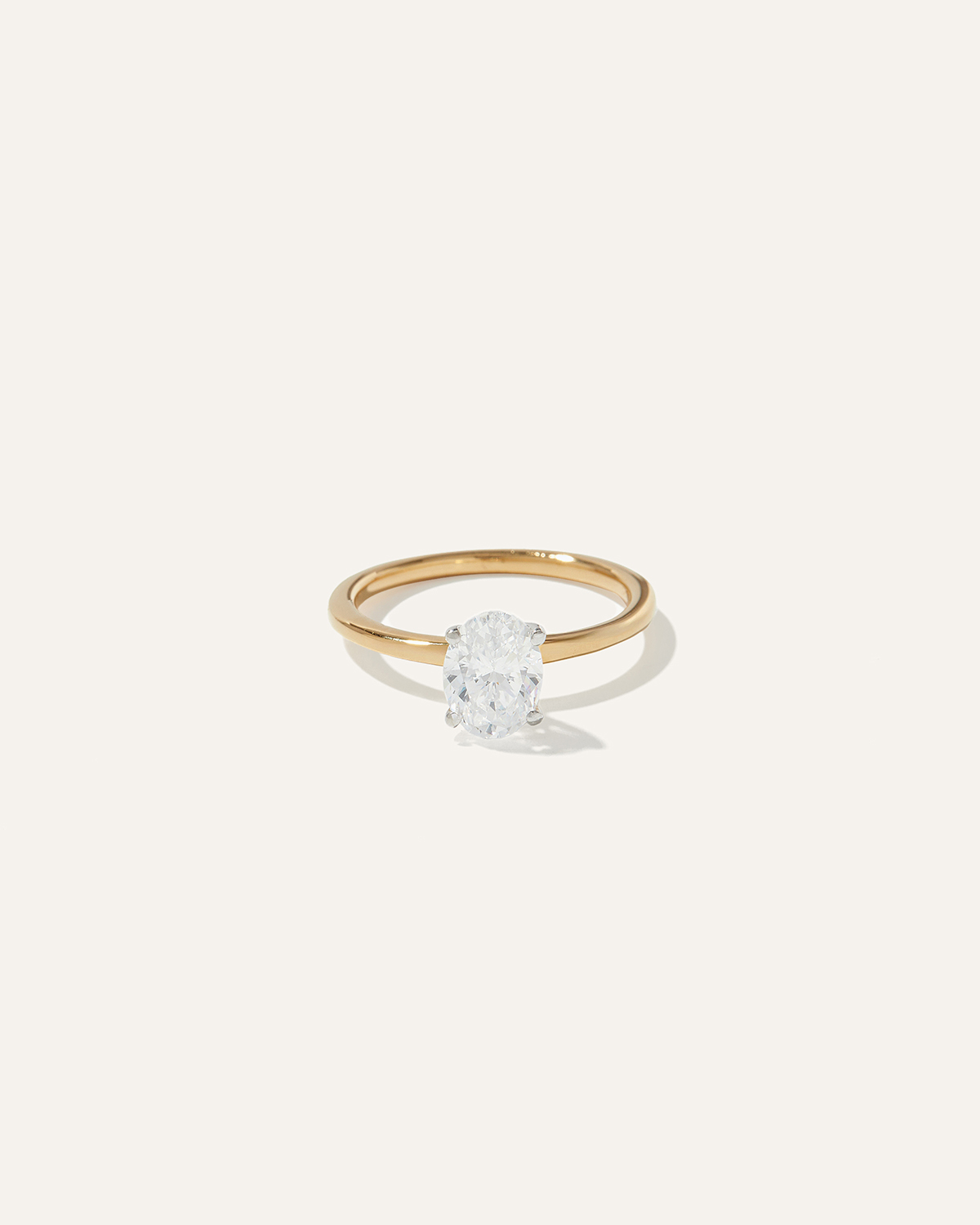 Shop Quince Women's Lab Grown Diamond Oval Petite Classic Engagement Ring In Yellow Gold