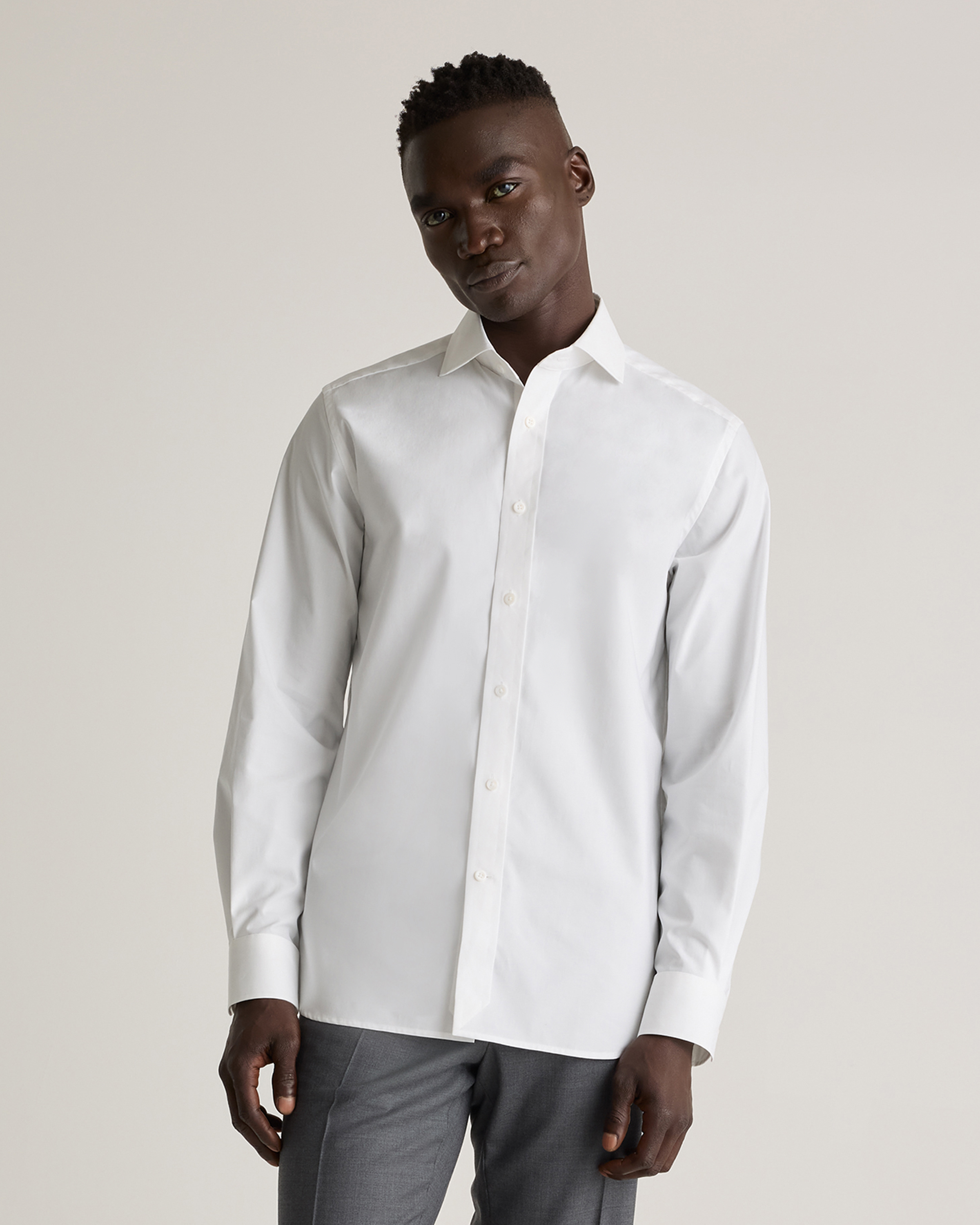 Organic Cotton Stretch Poplin Dress Shirt