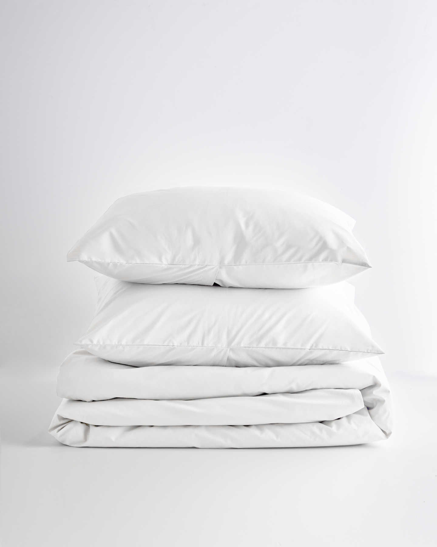 Organic Cotton Percale Duvet Cover Set - White - 0 - Thumbnail