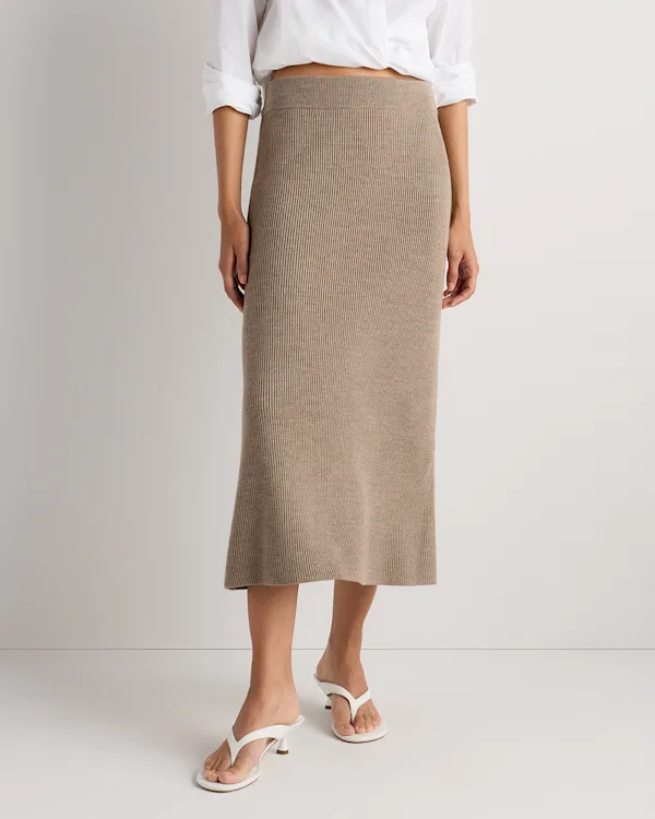 Australian Merino Wool Midi Skirt