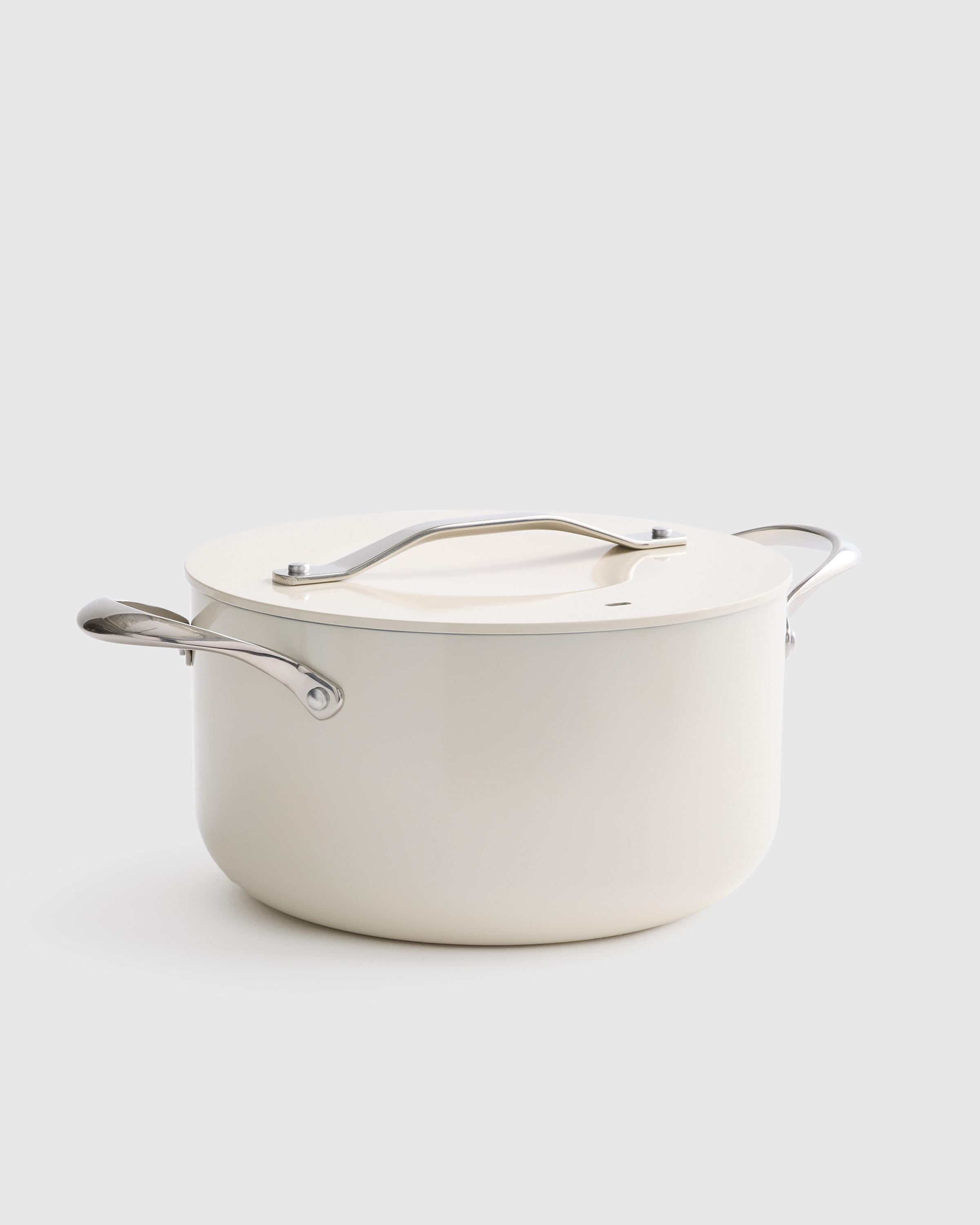 Ceramic Nonstick Soup Pot in Ivory