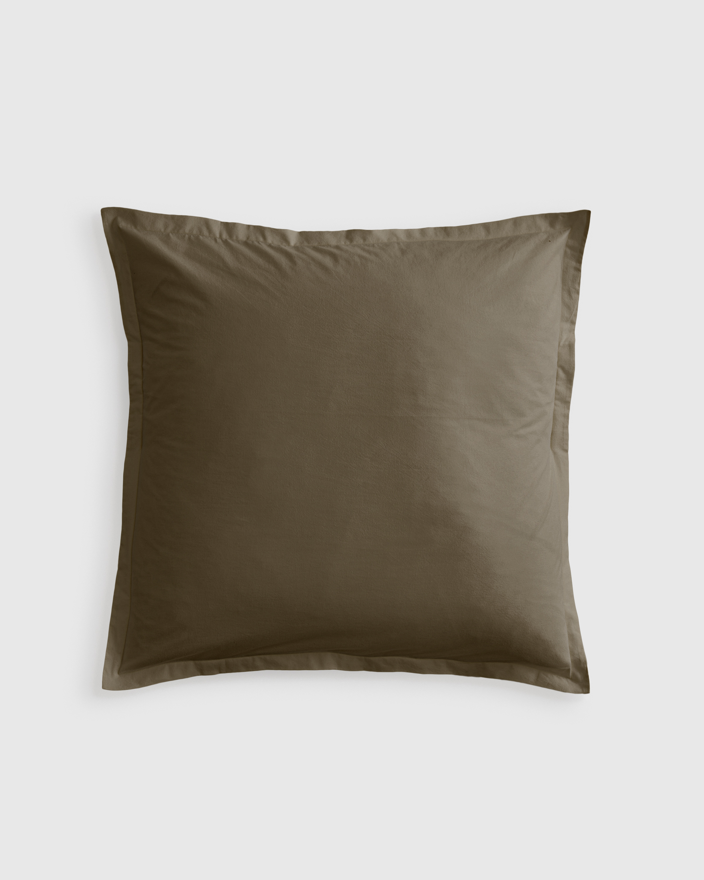 Organic Brushed Cotton Euro Sham in White