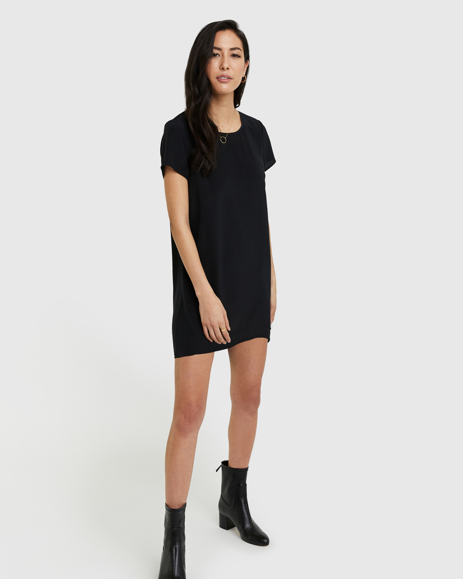 silk tee dress