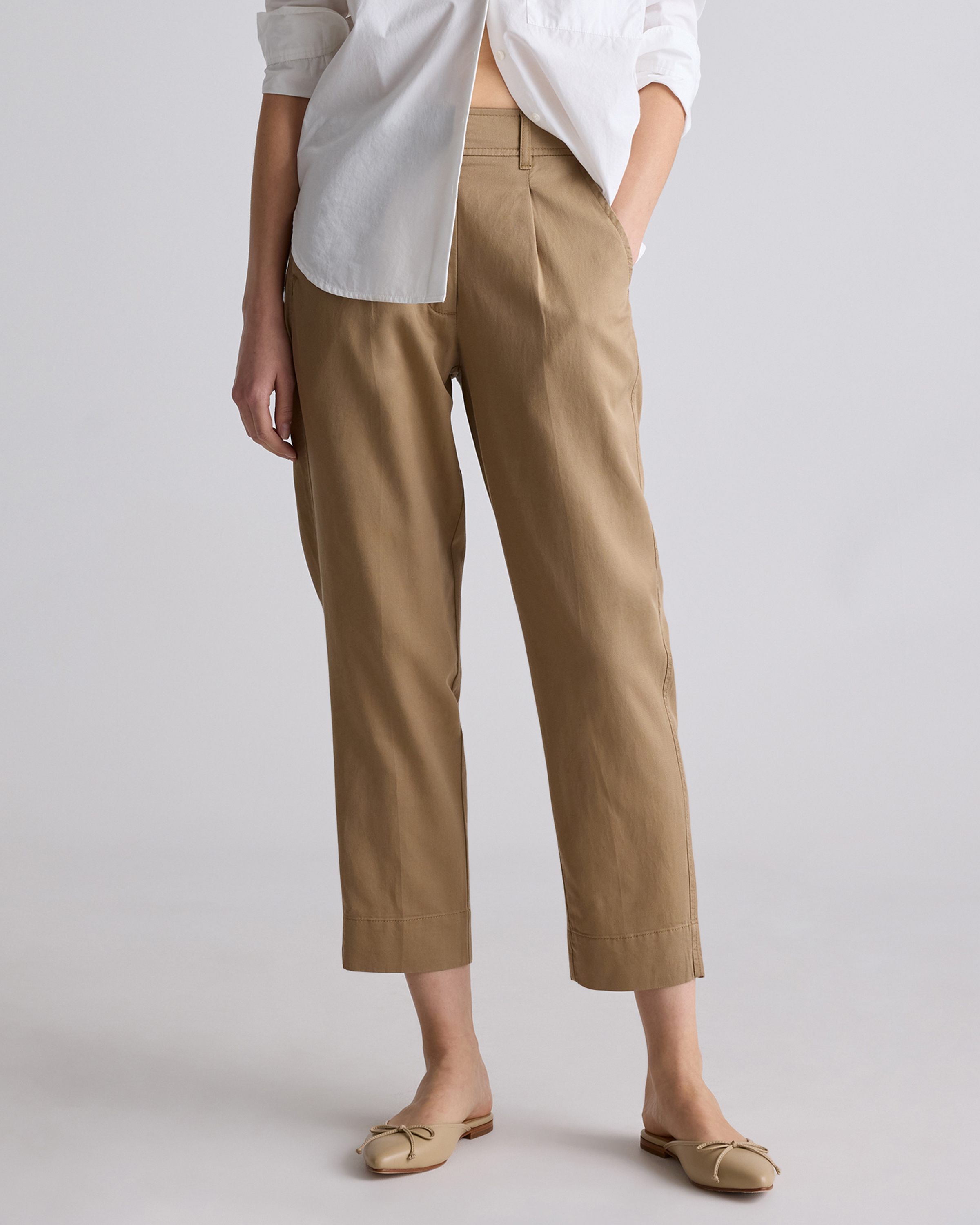 Drapey Twill Tapered Trouser