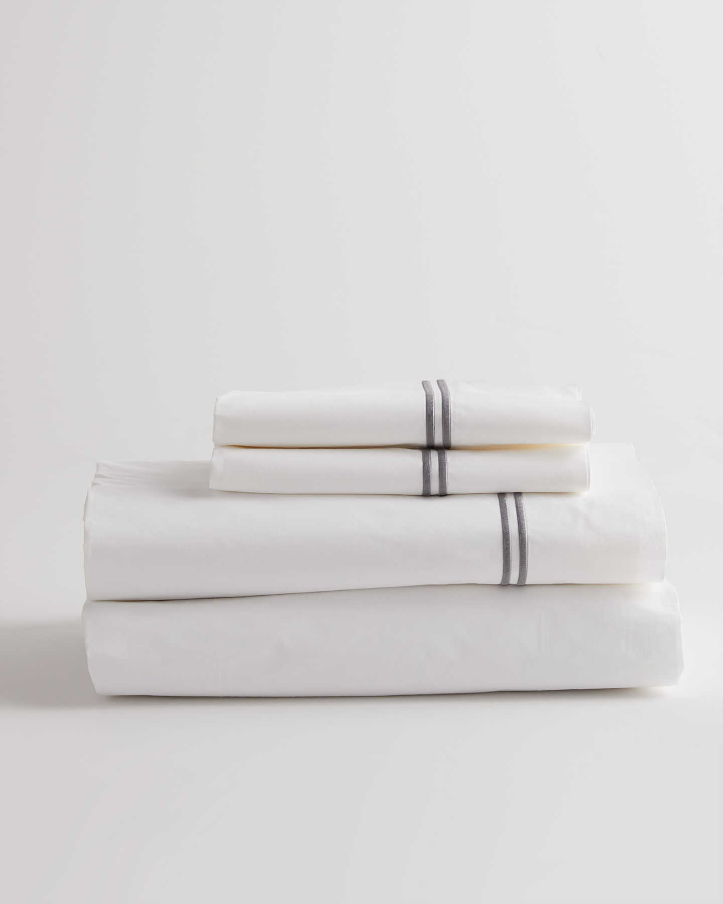 Luxe Italian Cotton Hotel Sheet Set - Grey