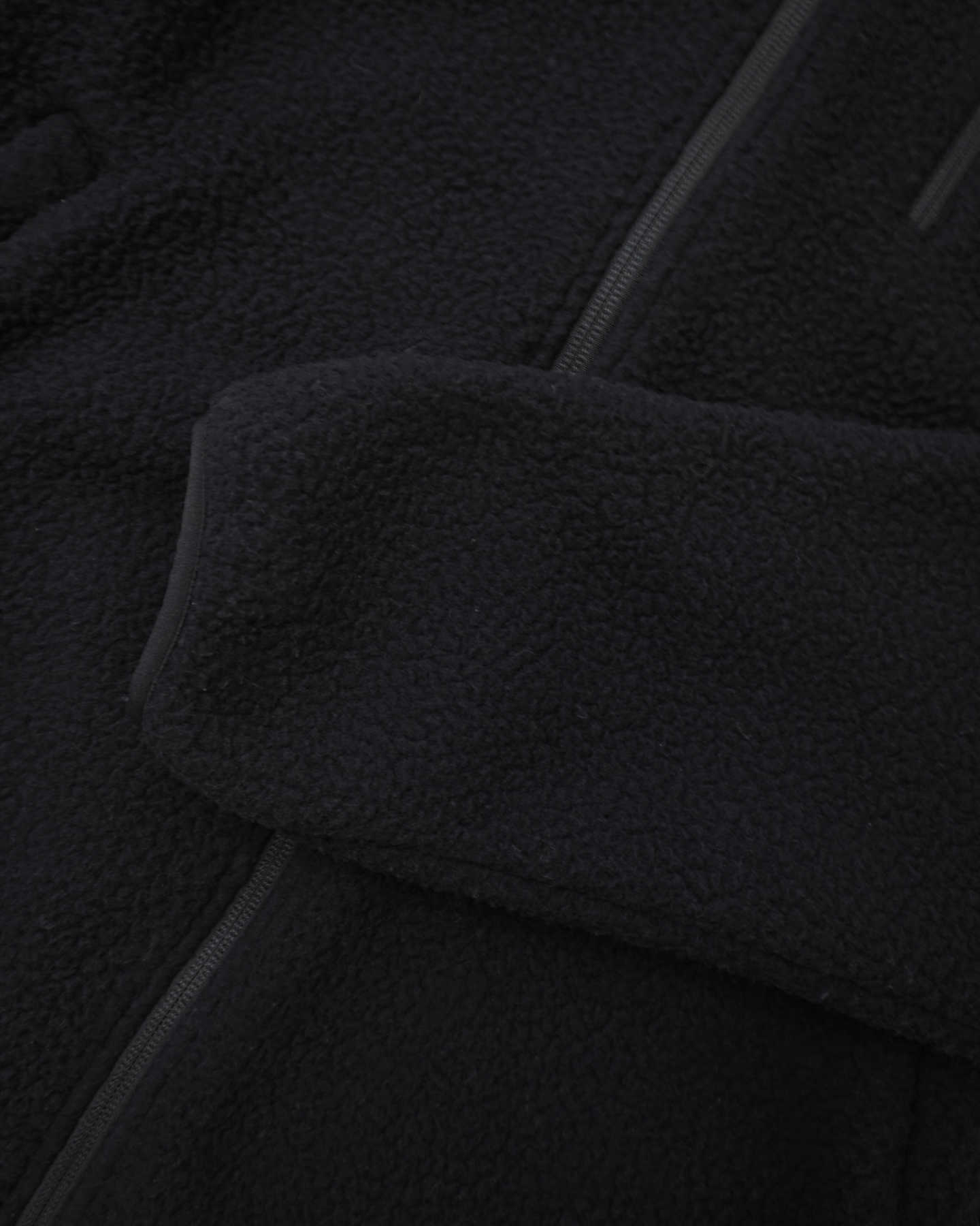 Recycled Sherpa Fleece Jacket - Black - 10 - Thumbnail