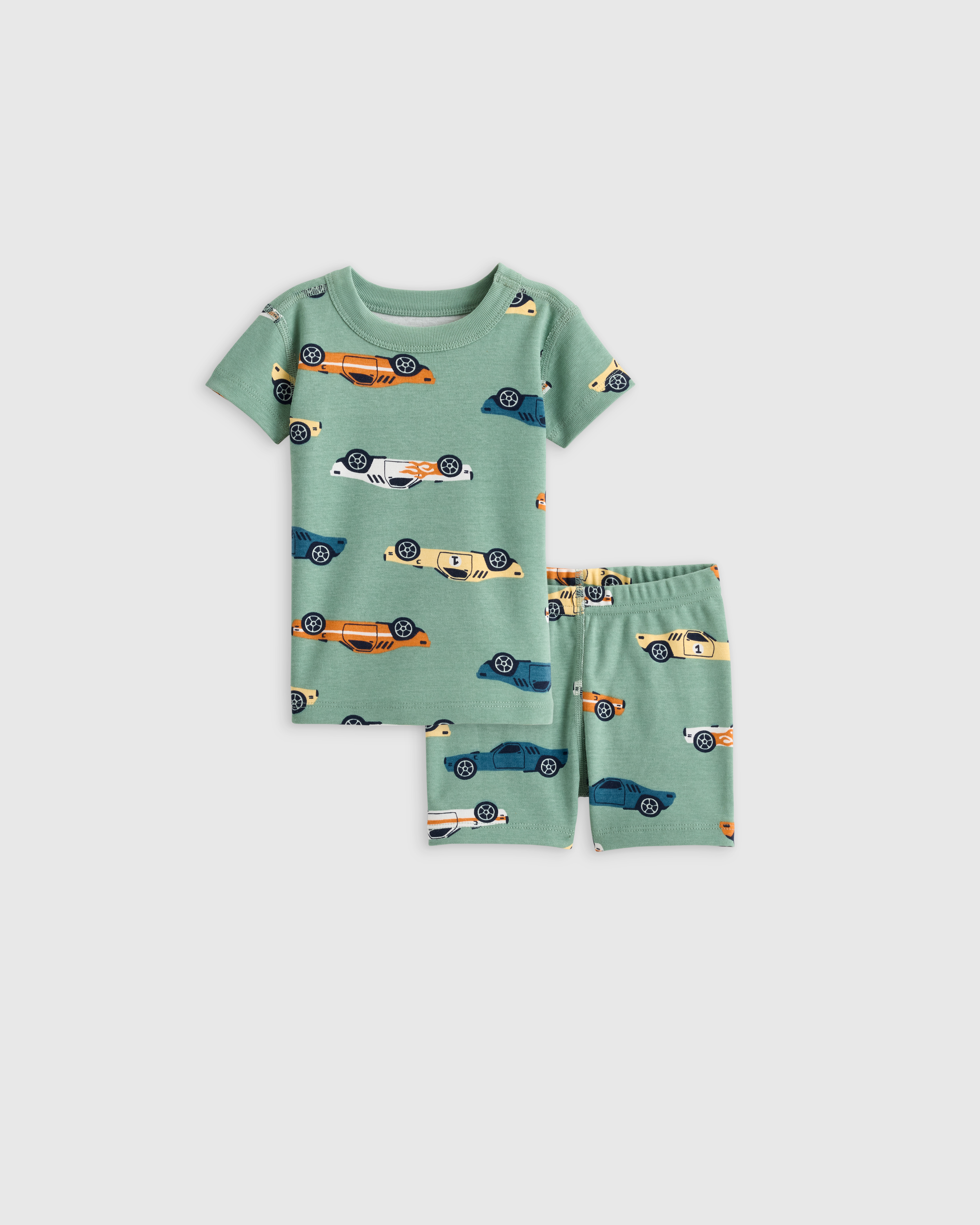 100% Organic Cotton Short Sleeve and Shorts Pajama Set