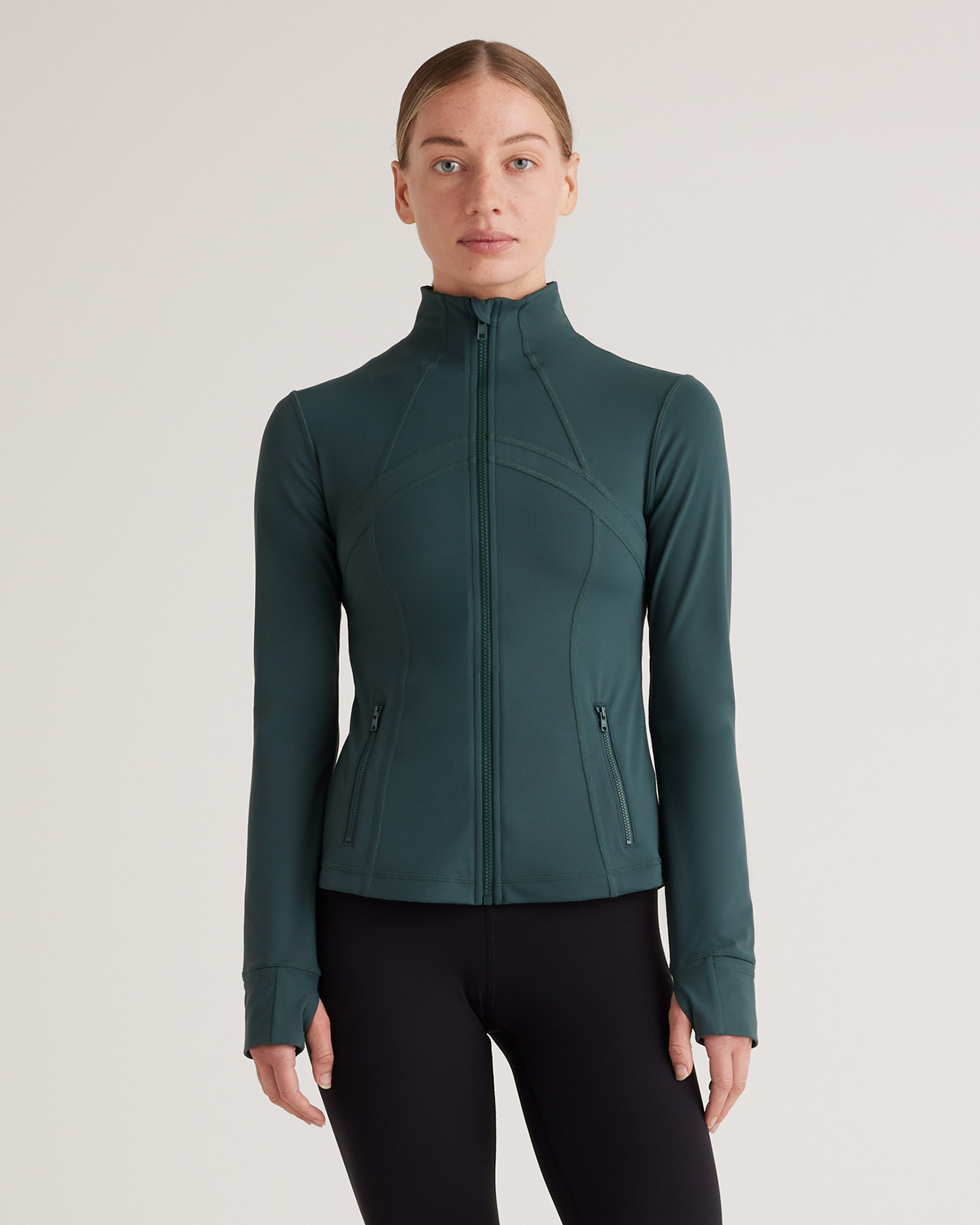 Quince Women's Ultra-form Slim Fit Jacket In Forest Green