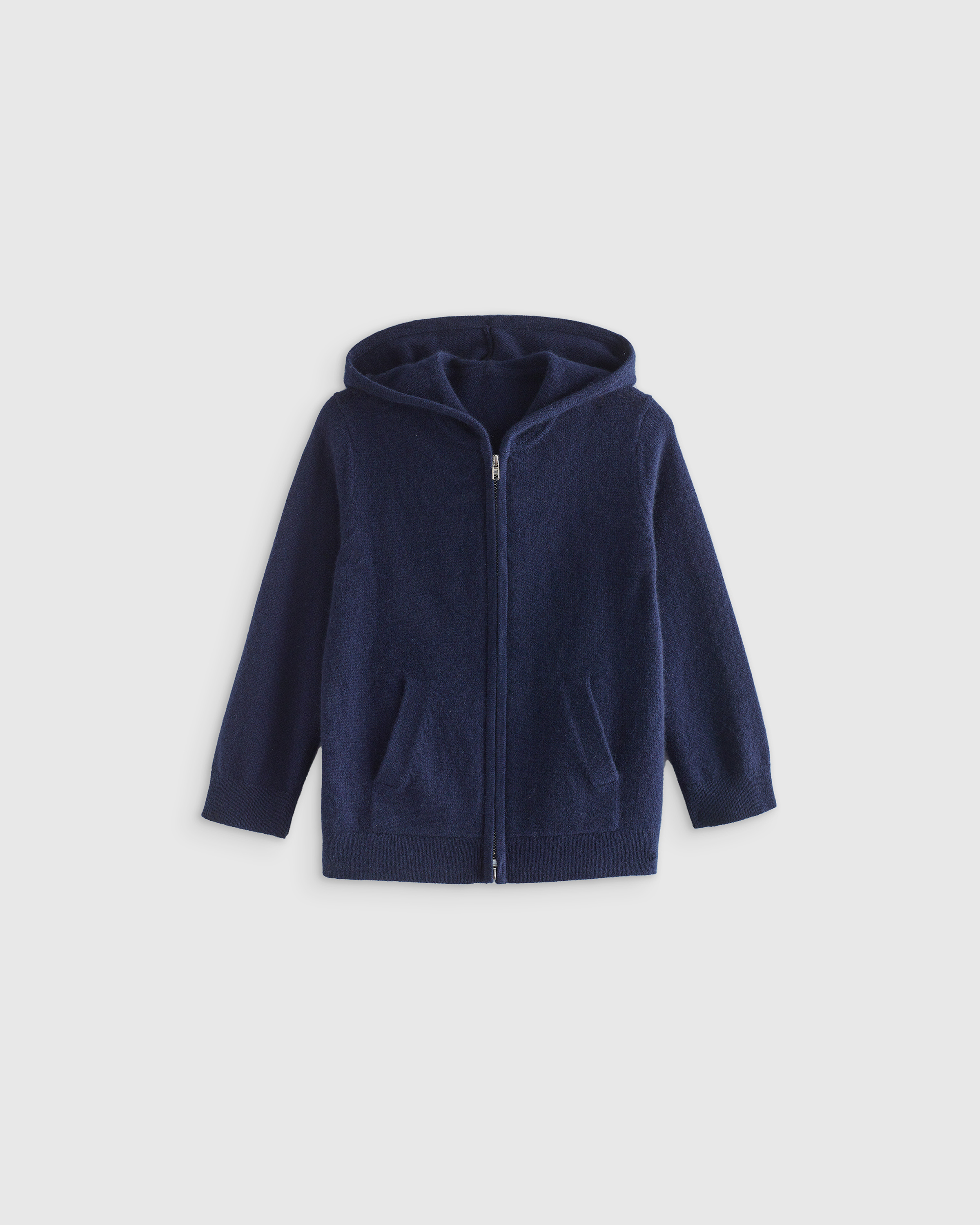 Shop Quince Washable Cashmere Full Zip Hoodie In Navy