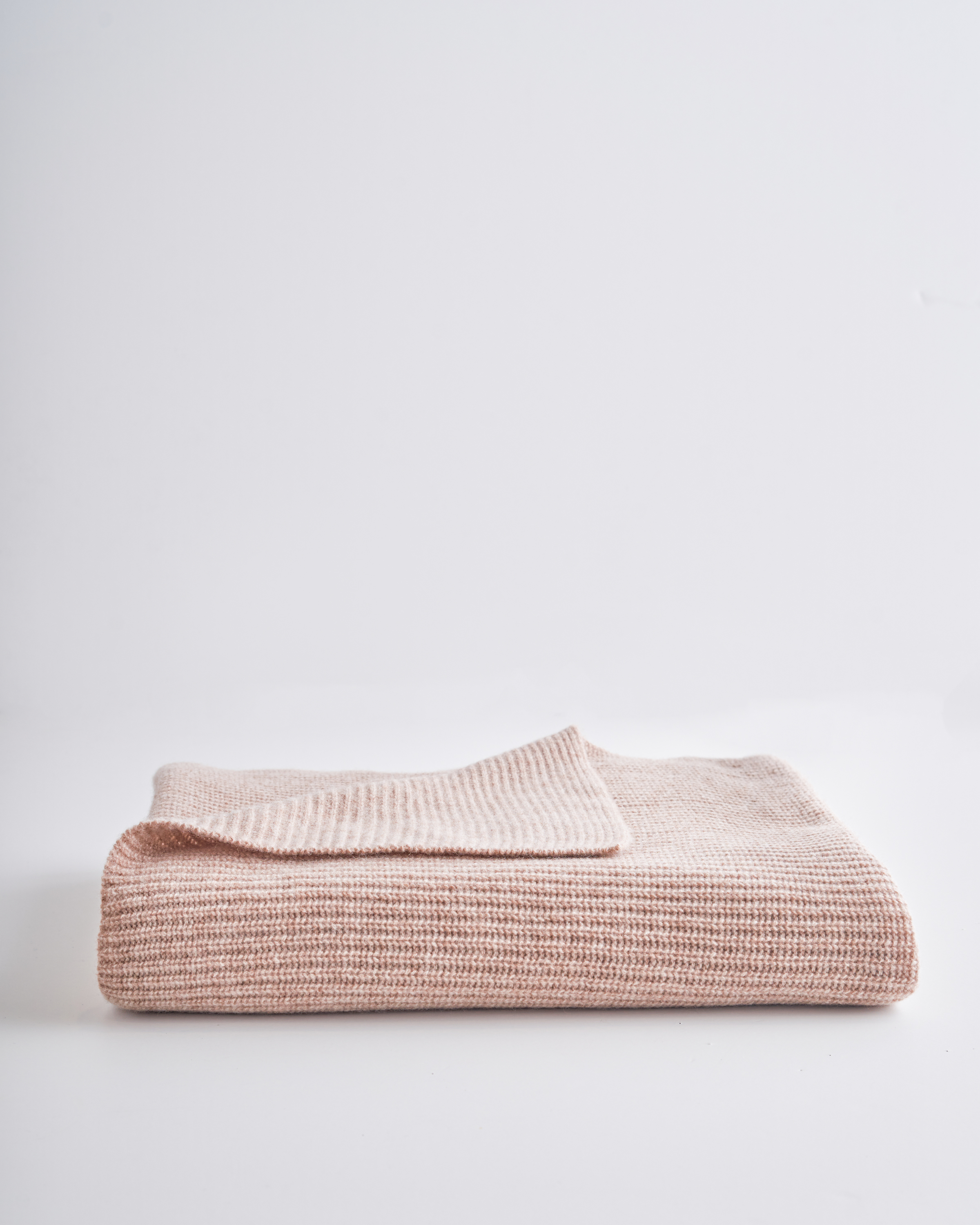 Ribbed Knit Cashmere Throw