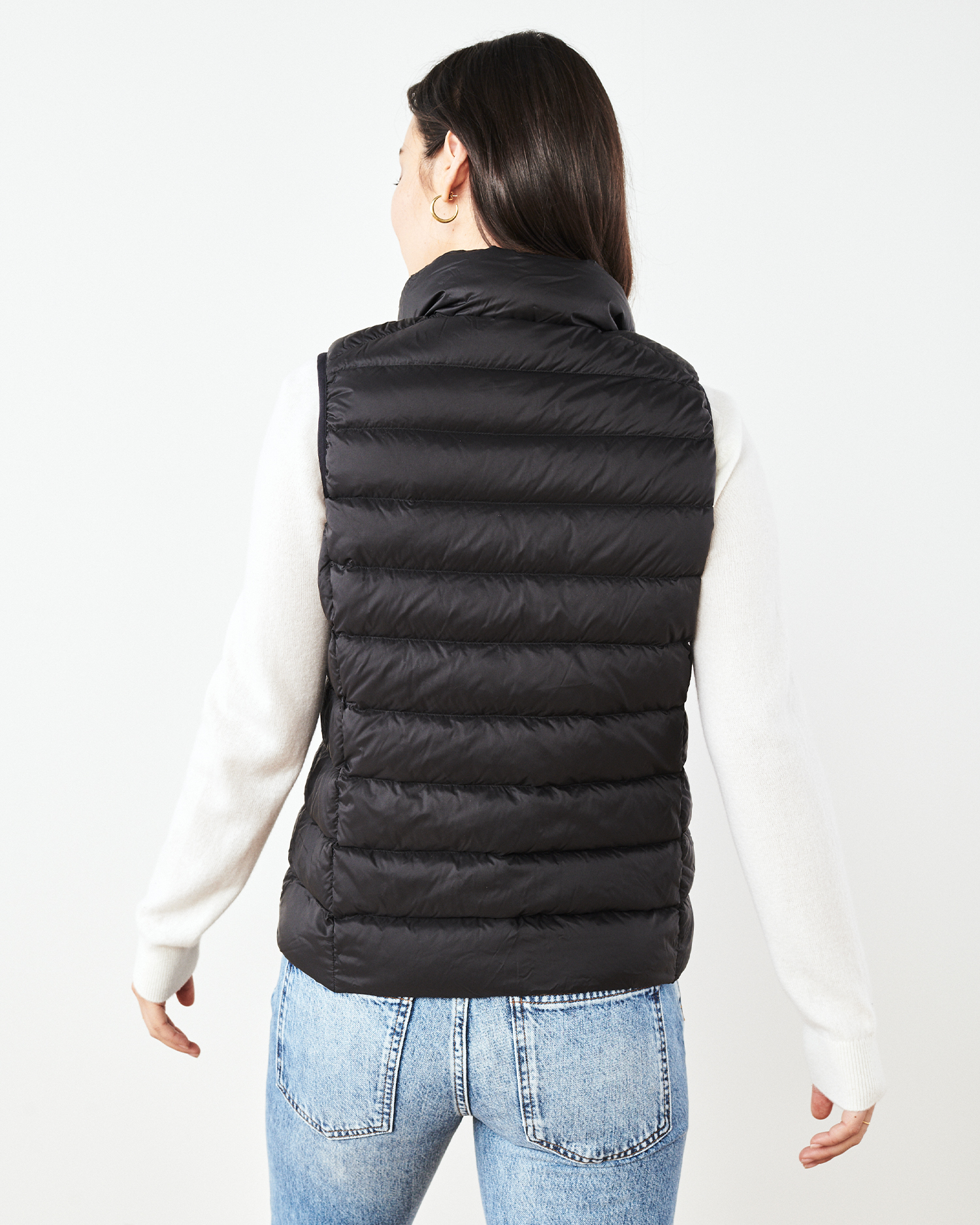 black down puffer vest