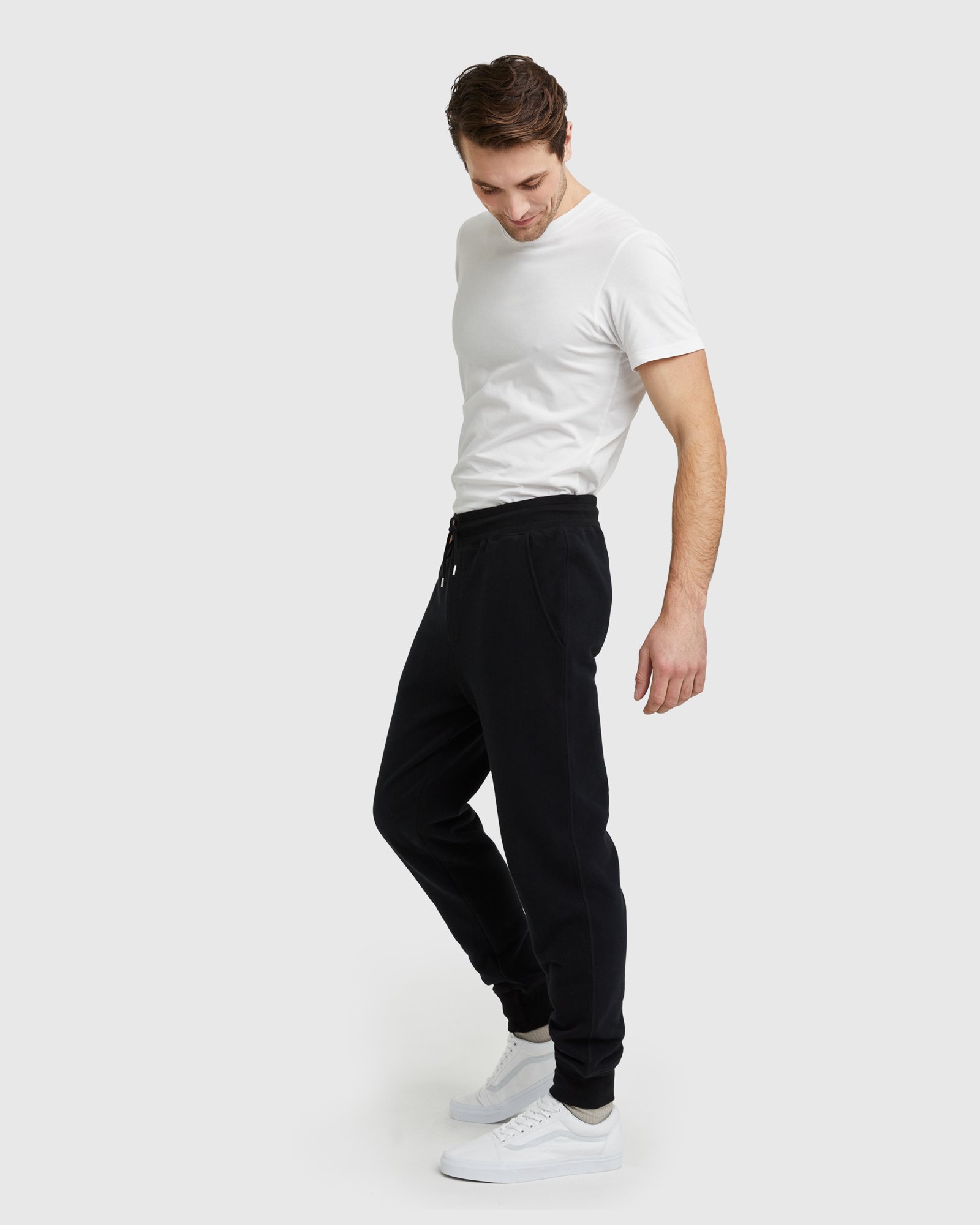 100 cotton white sweatpants