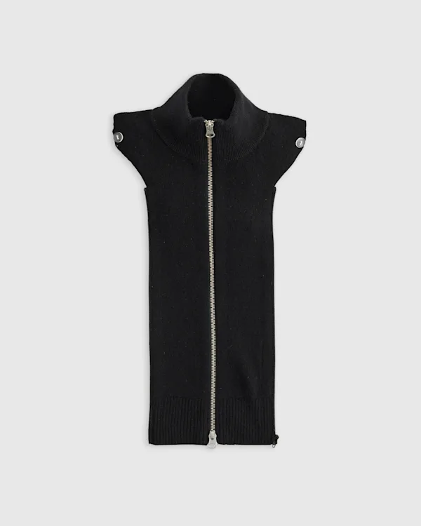 100% Mongolian Cashmere Ribbed Collar Blazer Insert