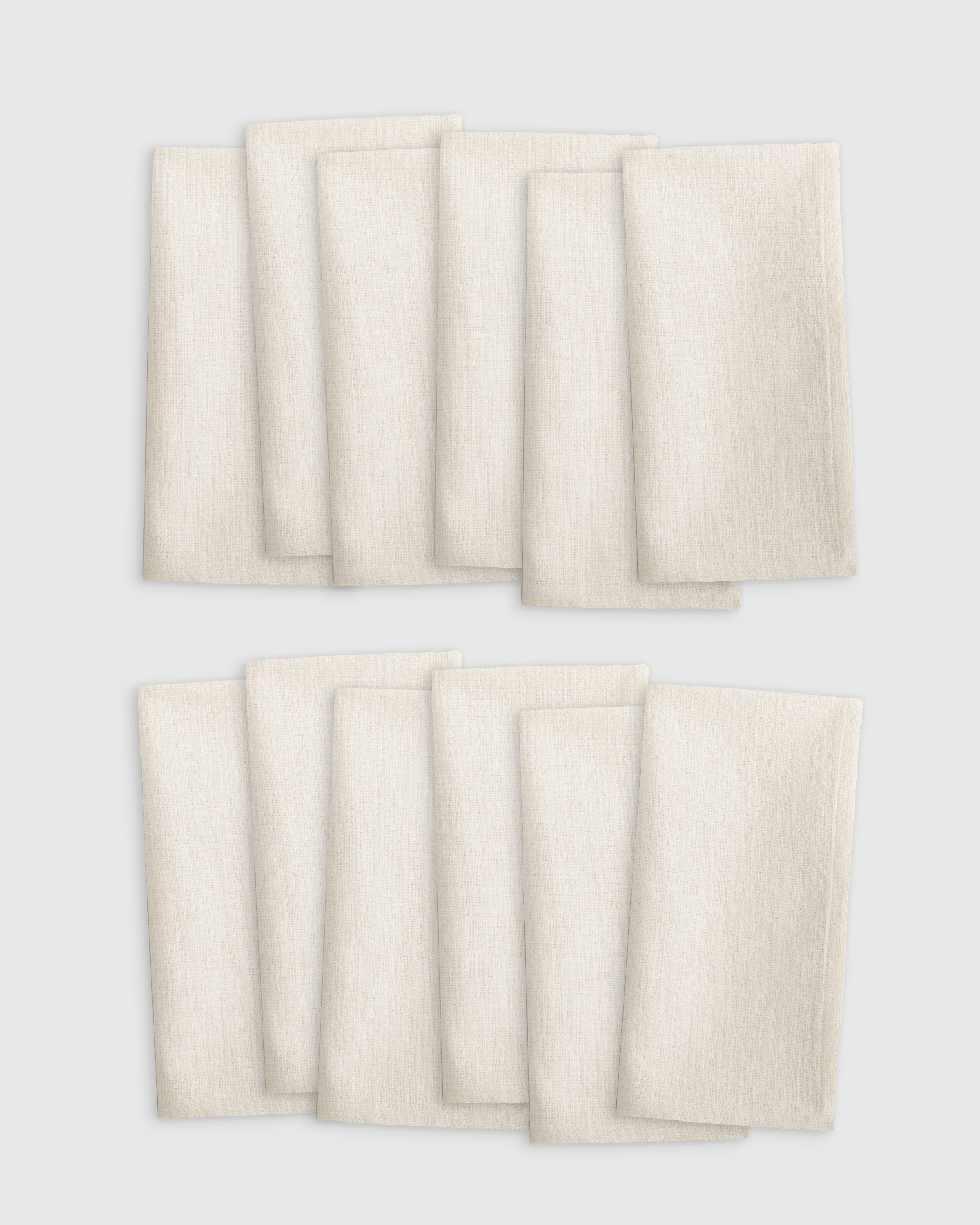 Organic Cotton Napkins (Set of 12) in Warm White