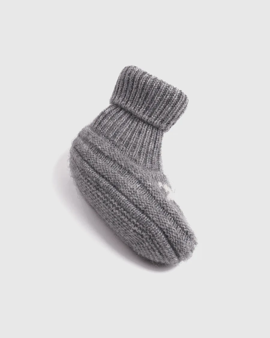 cashmere toddler bootie detail