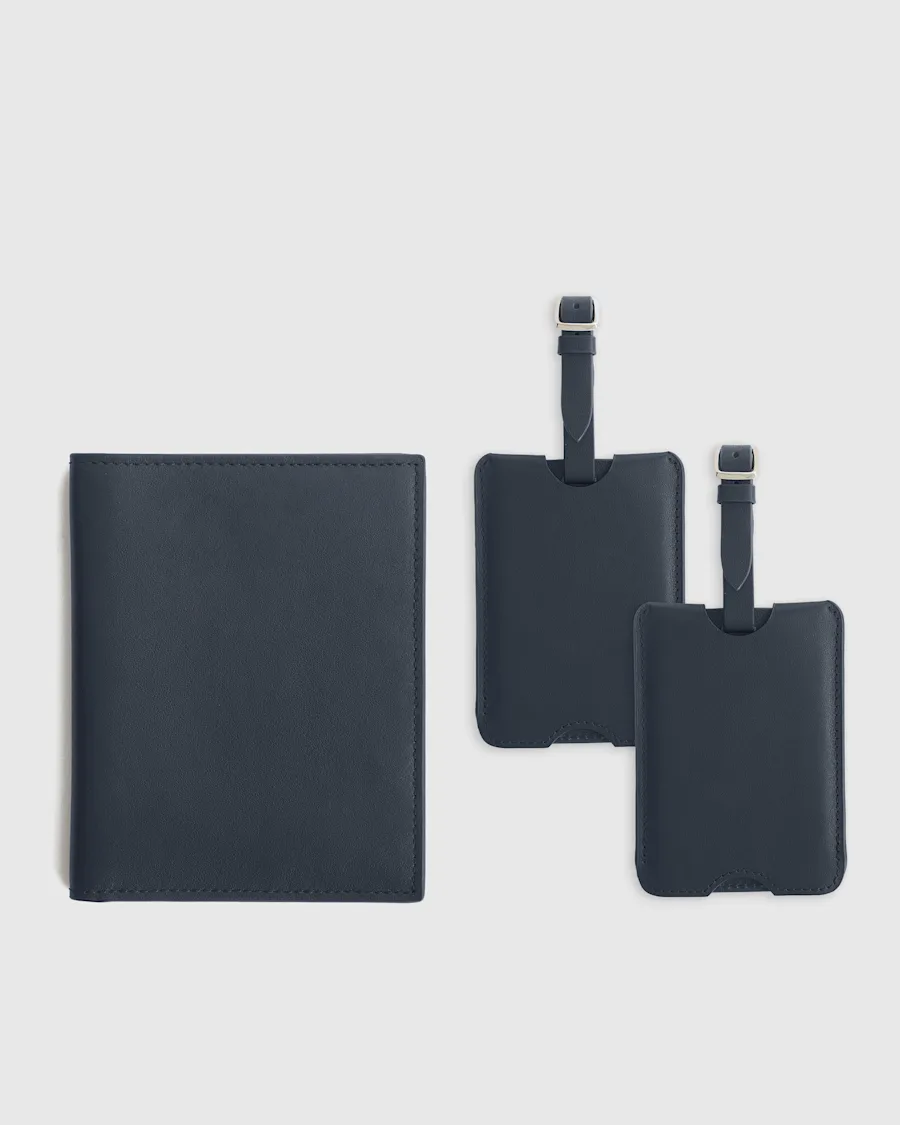 Navy passport folder