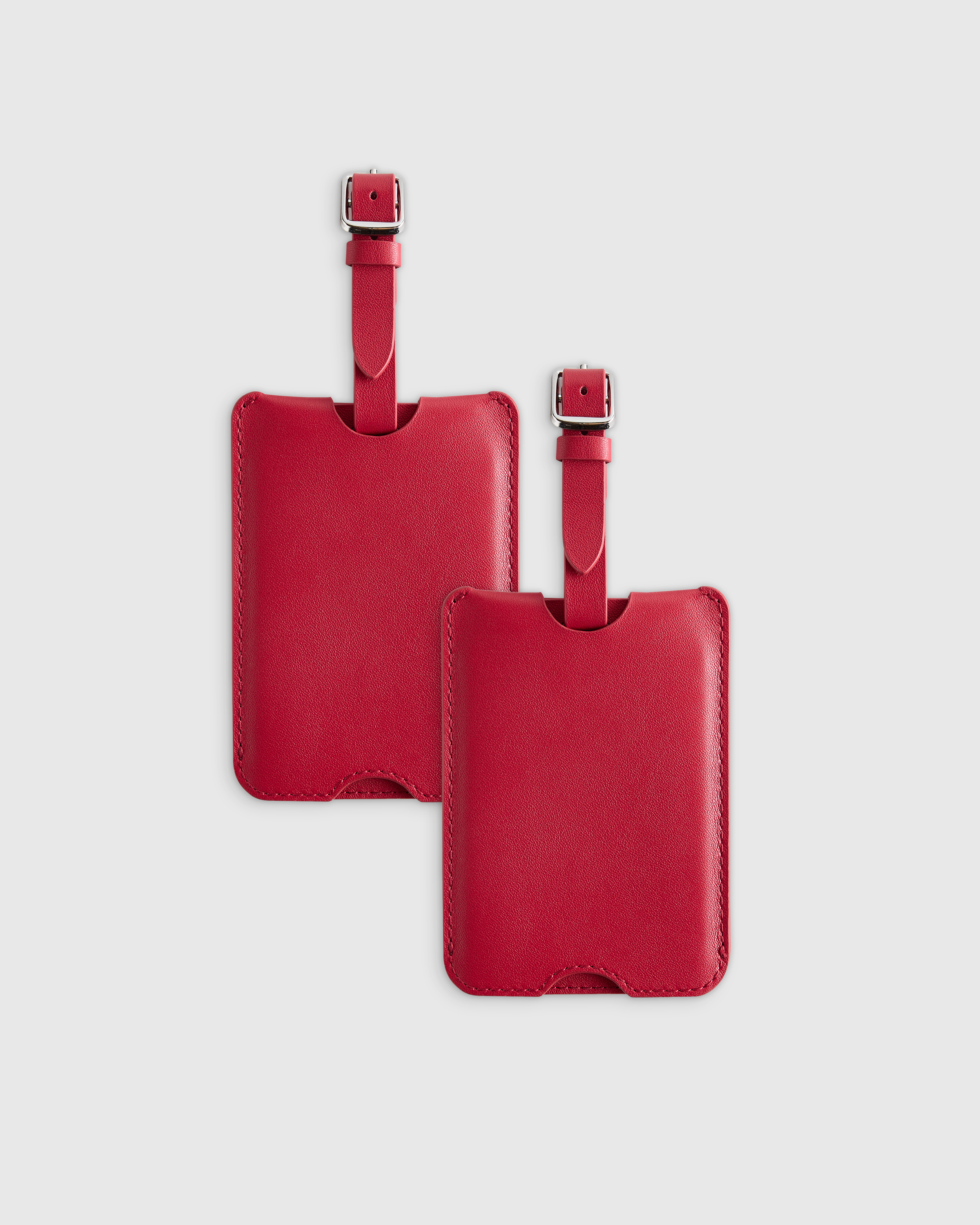 Nappa Leather Luggage Tag (2-Pack) in Cobalt Blue