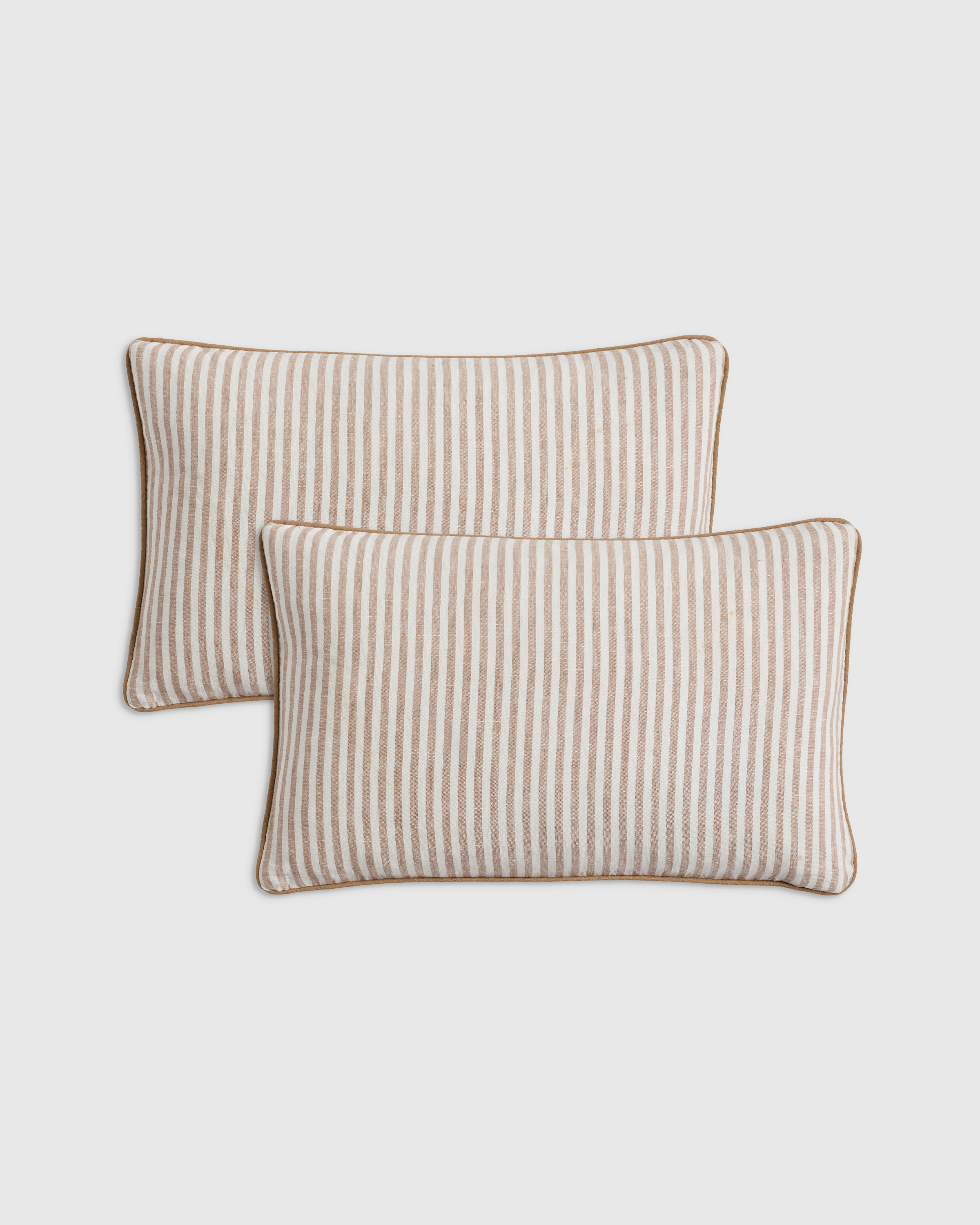 Piped Linen Stripe Pillow Cover (Set of 2) by Quince