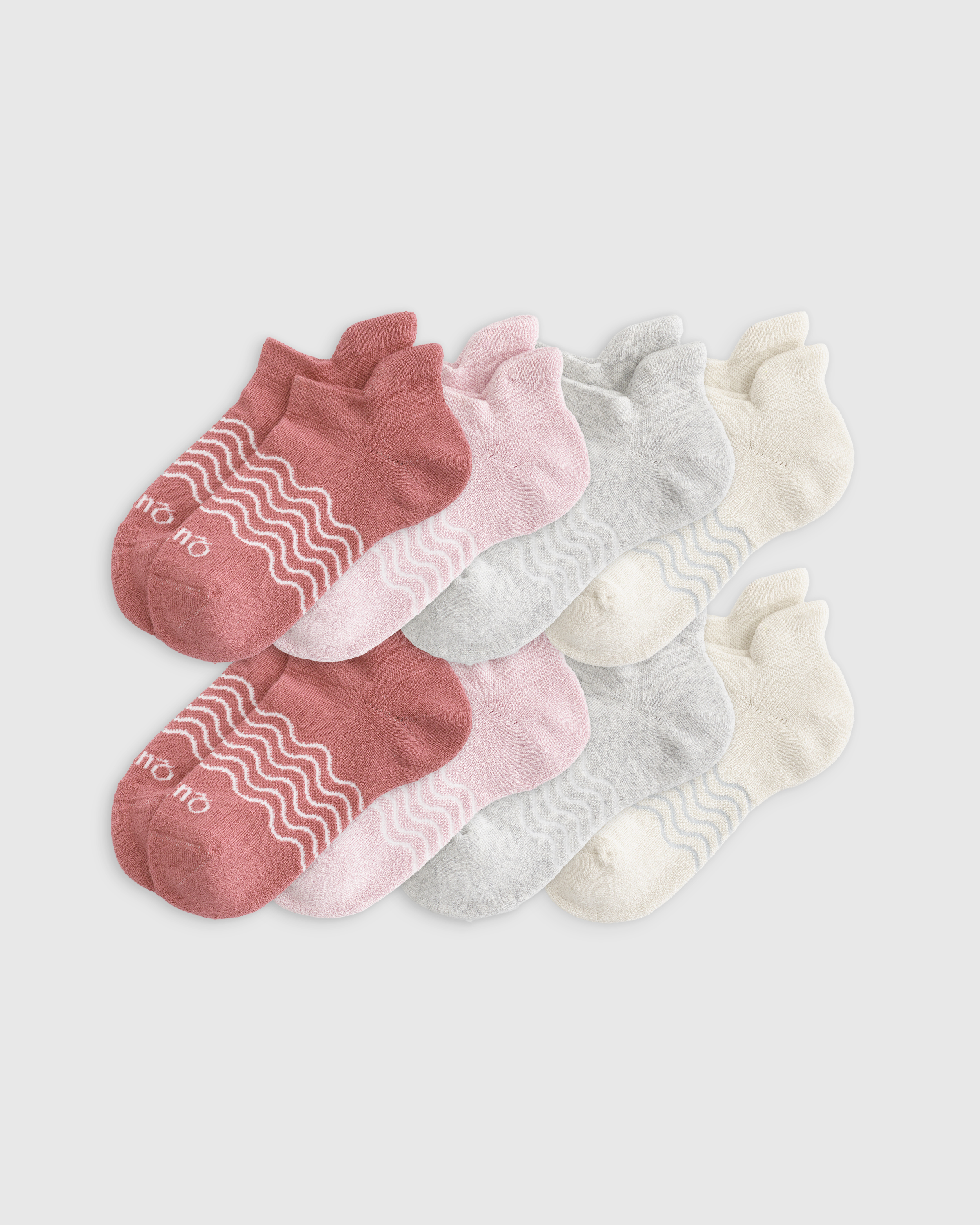 Shop Quince Ankle Socks 8-pack In Light Pink/dark Pink/white