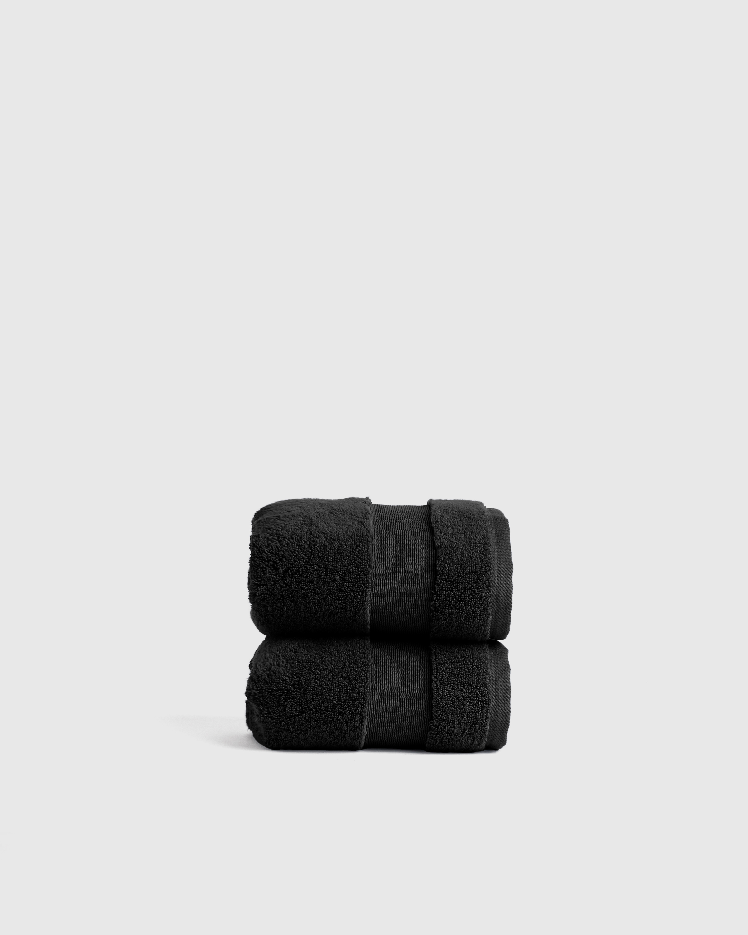 Quince Classic Hand Towel In Black