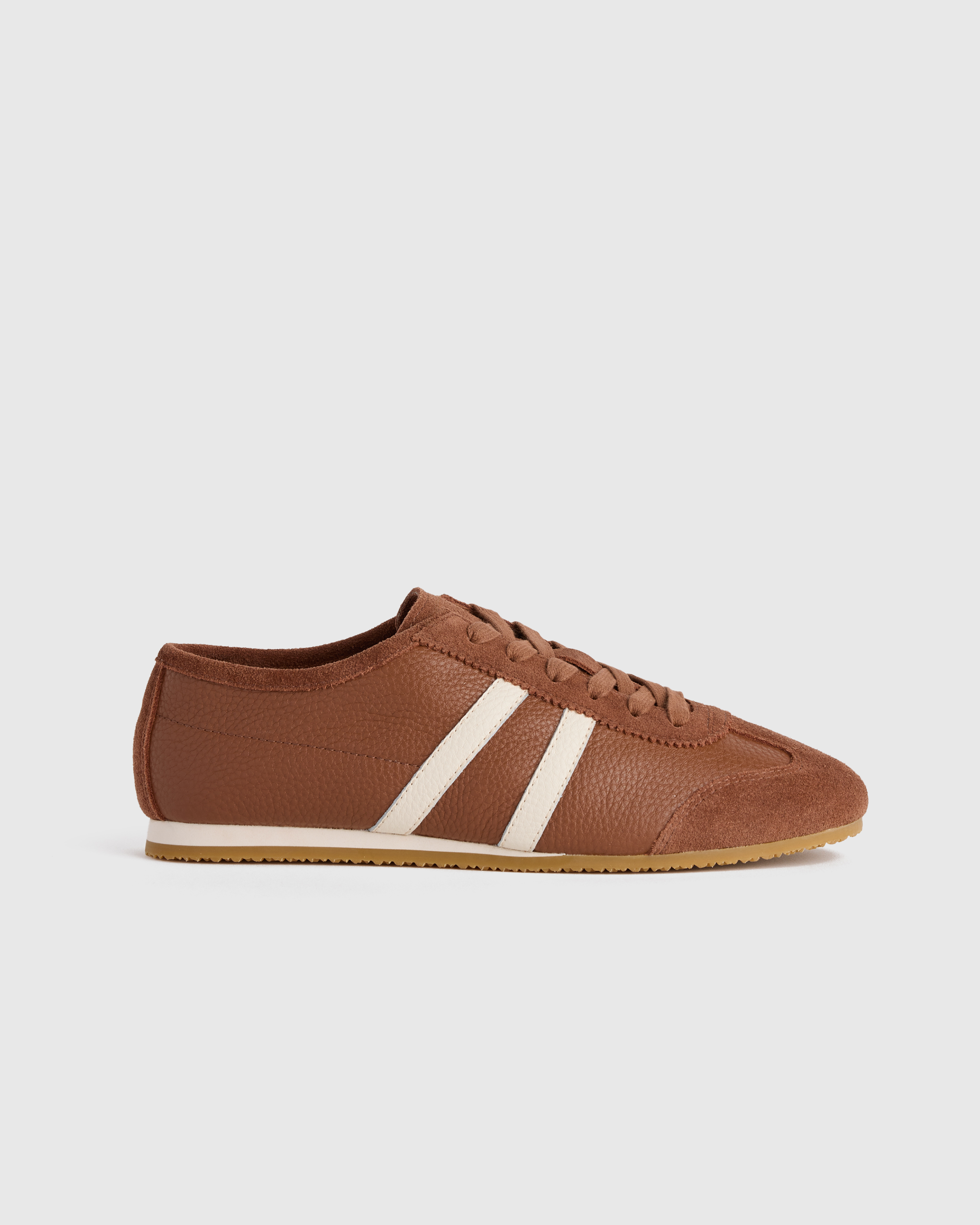 Italian Leather & Suede Low Profile Sneaker