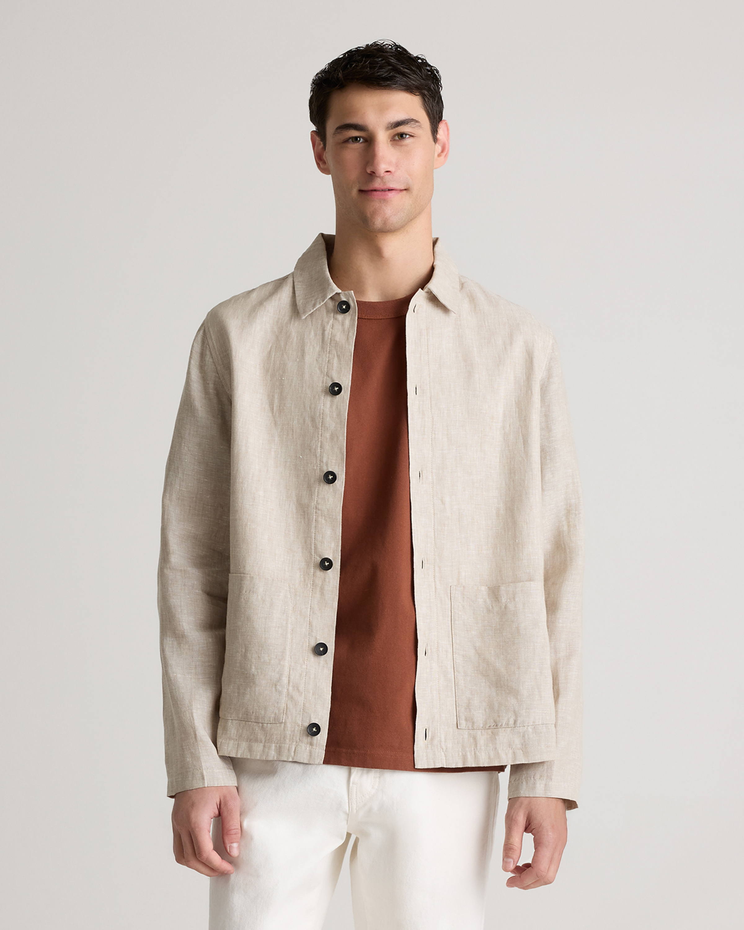 100% European Linen Chore Jacket