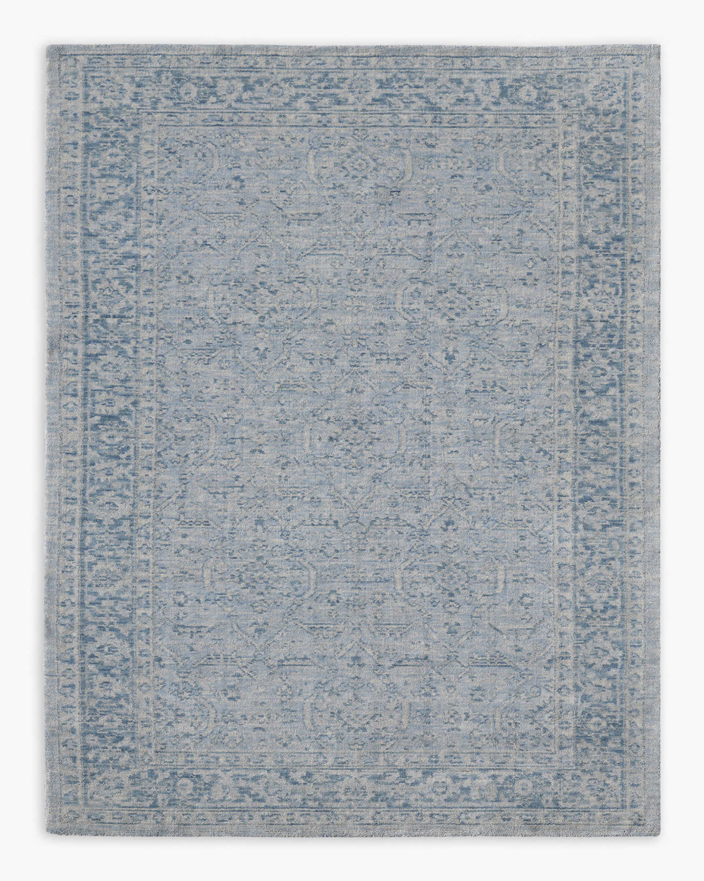 Genevieve Handwoven Wool Rug - Pale Aqua
