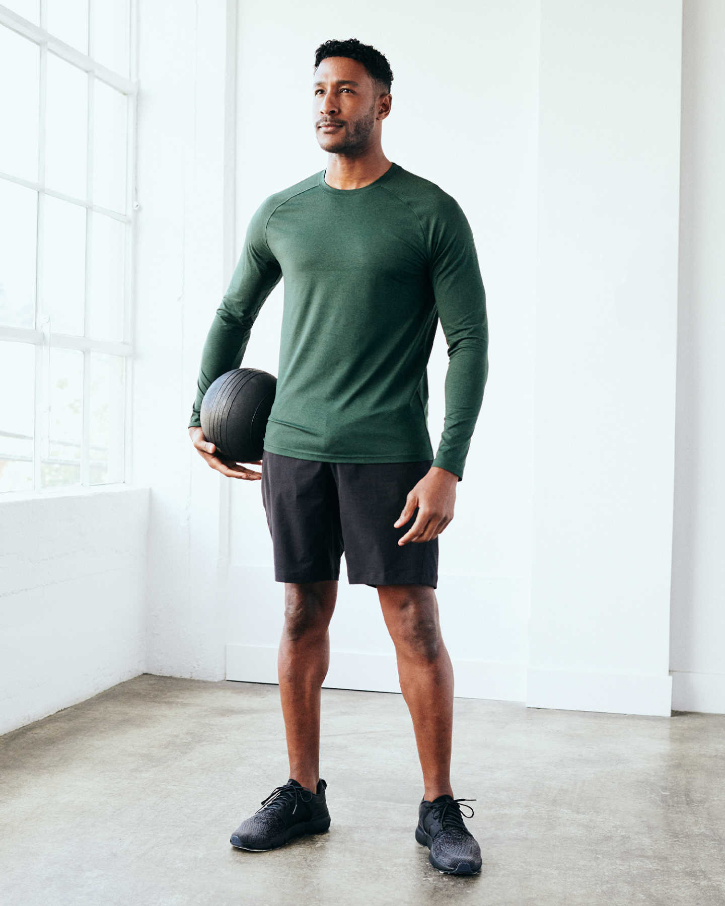 Flowknit Ultra-Soft Performance Long Sleeve Tee - Olive - 1 - Thumbnail