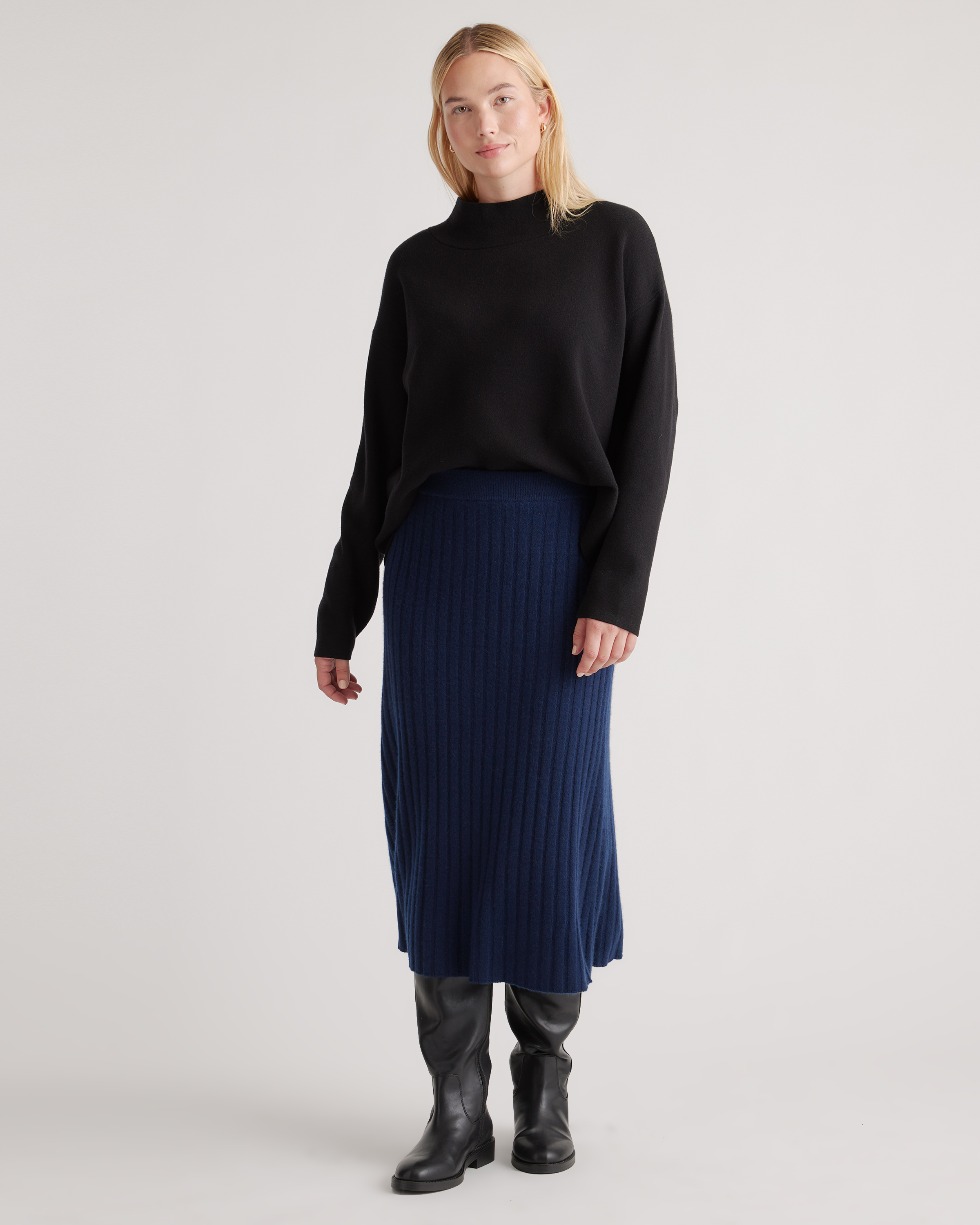 Mongolian Spring Cashmere Midi Skirt