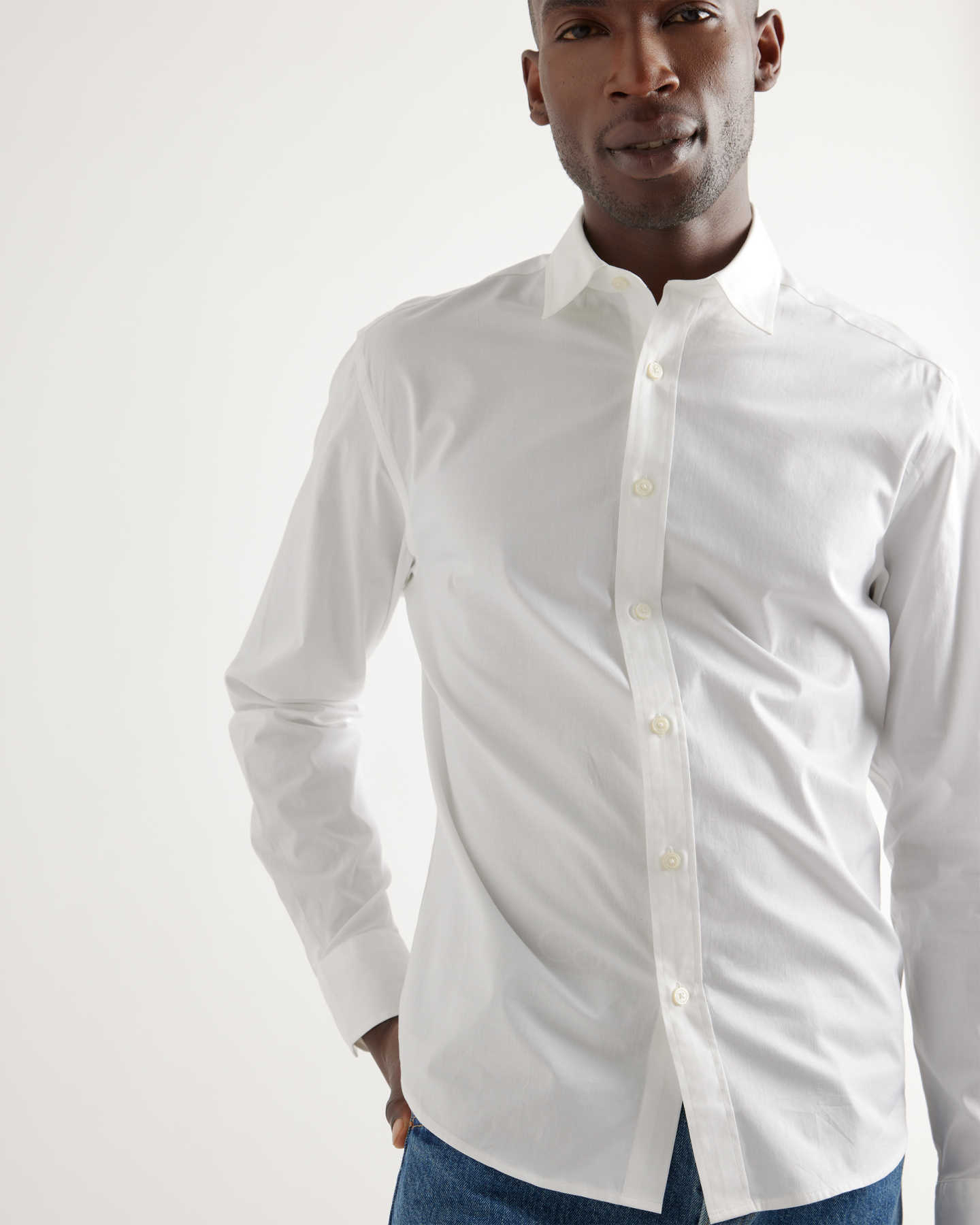 The Untucked Dress Shirt - Solid White - 2 - Thumbnail