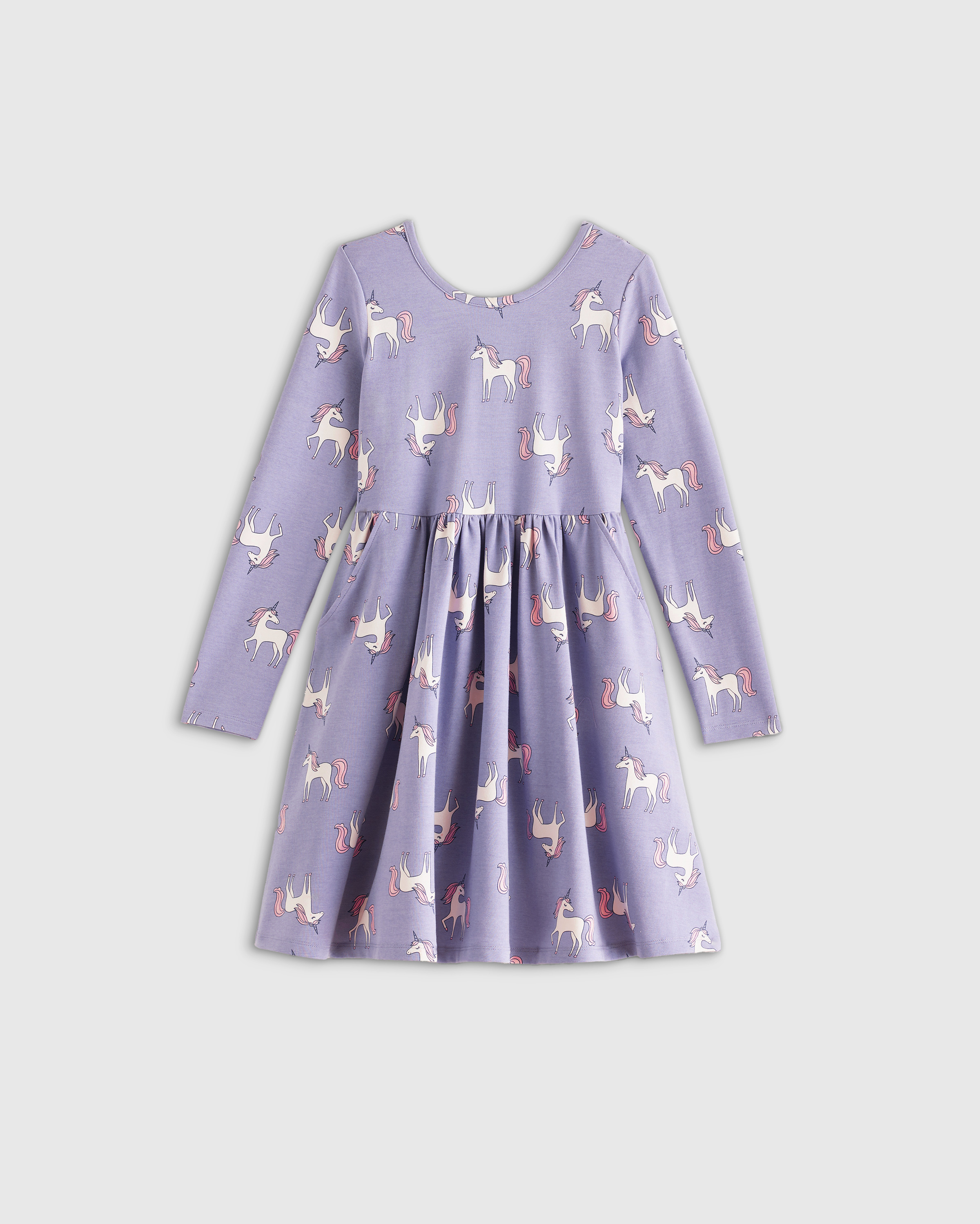 Organic Cotton Long Sleeve Skater Dress 