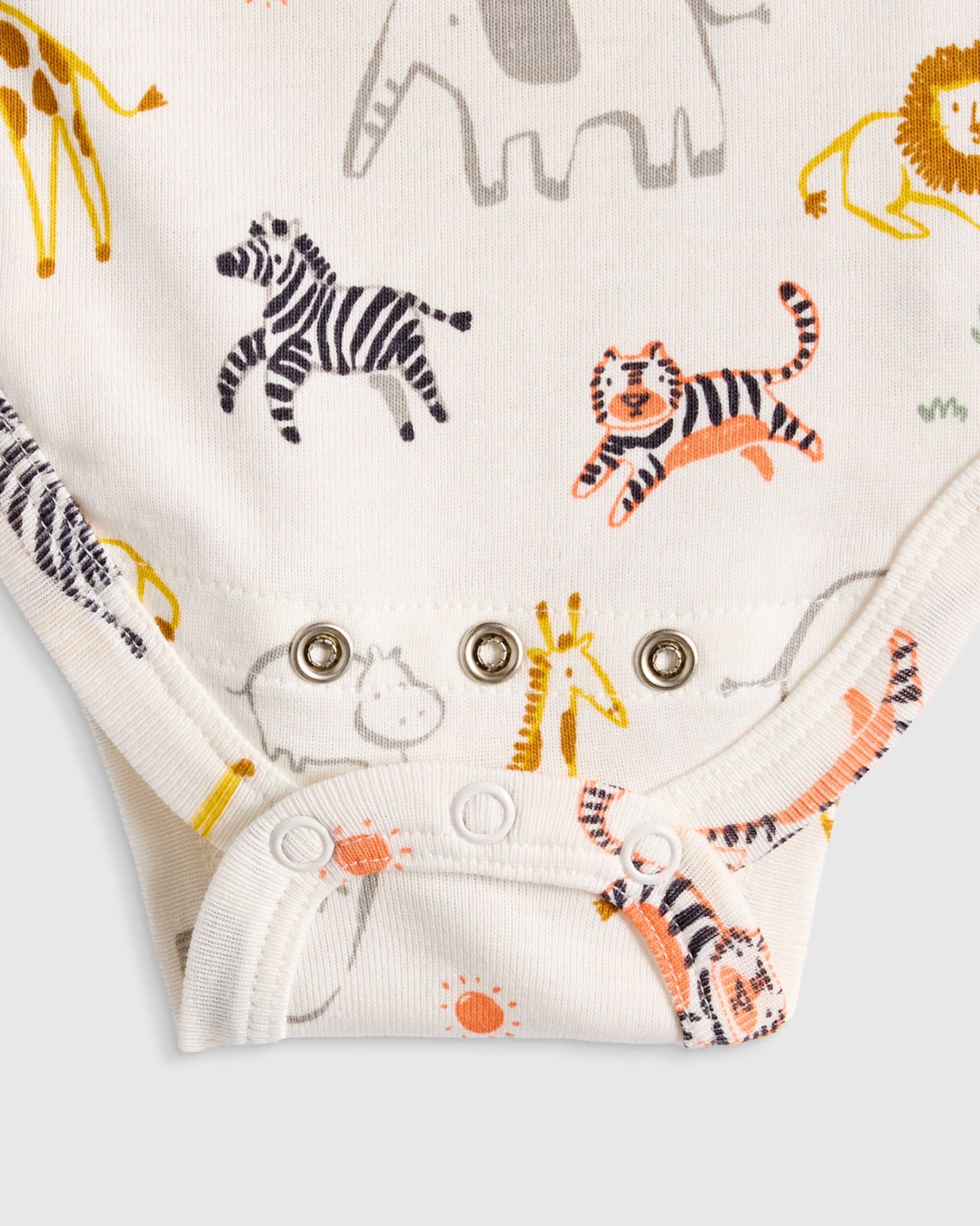 100% Organic Cotton Long Sleeve Kimono Bodysuit - Baby - thumbnail 4