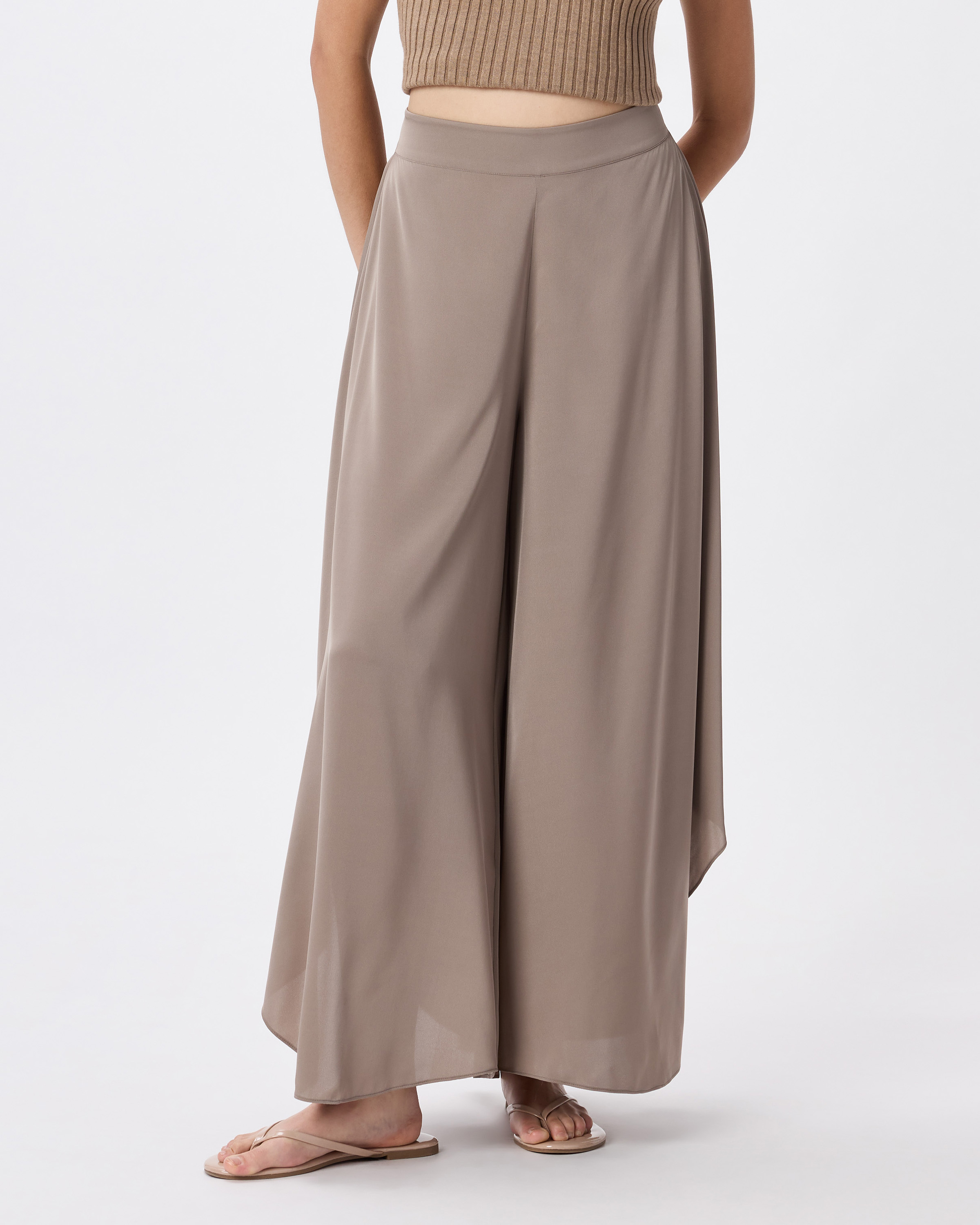 knee length dresses for ladies Vicenza Silk Wide-Leg Pants – 100% Silk Pants main image 0