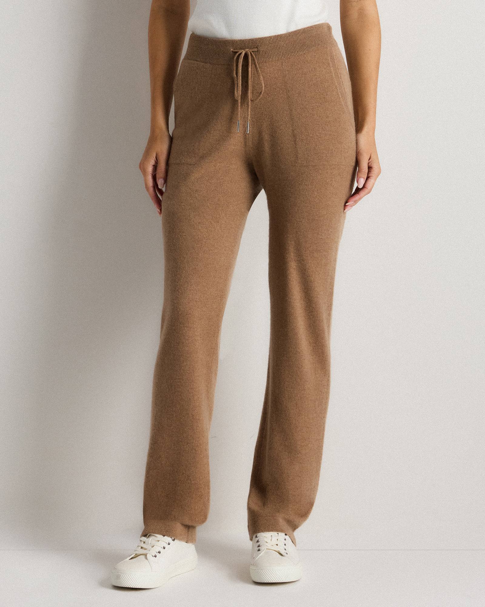 Cashmere Straight Leg Pants in Heather Charcoal