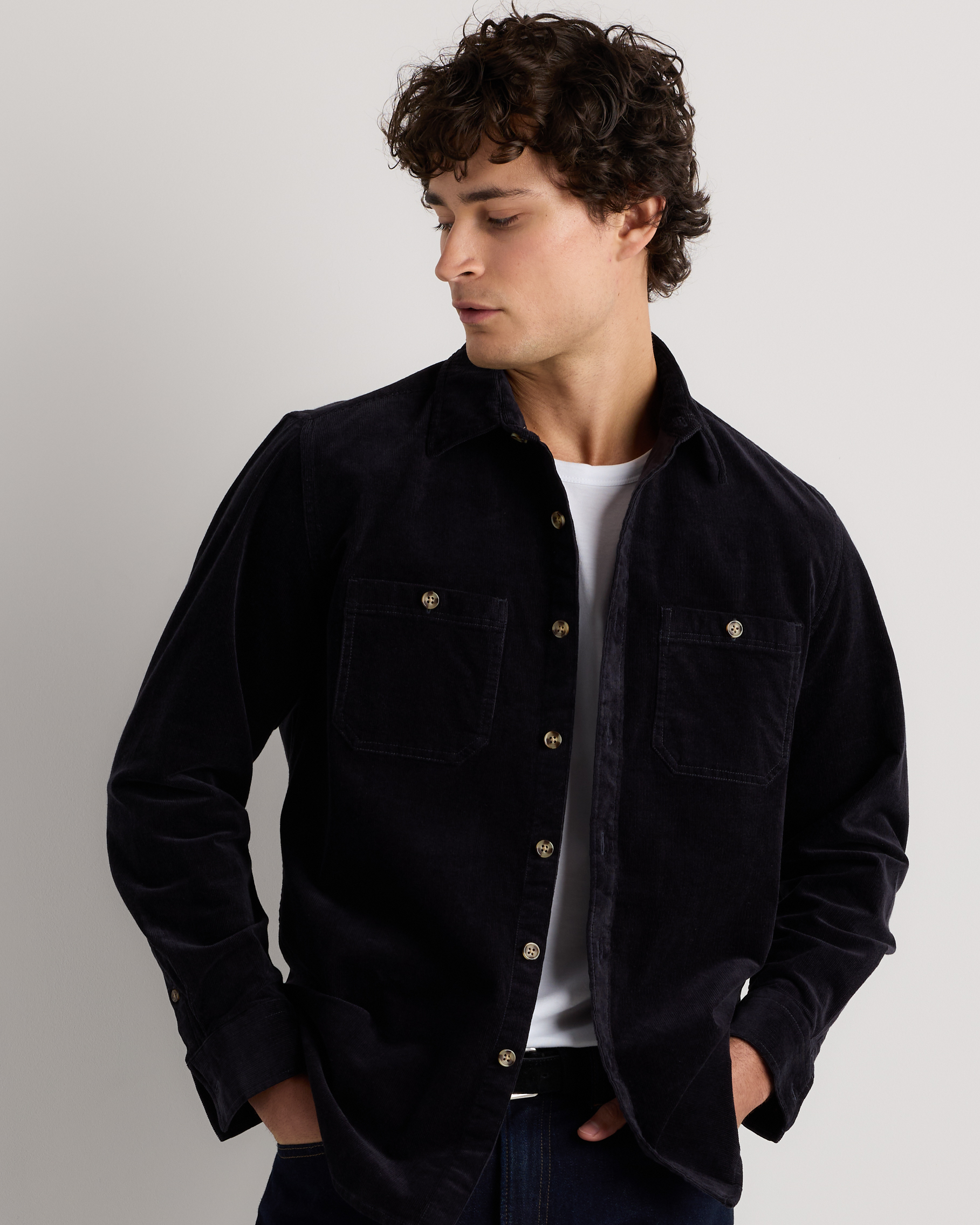 Organic Stretch Corduroy Utility Shirt